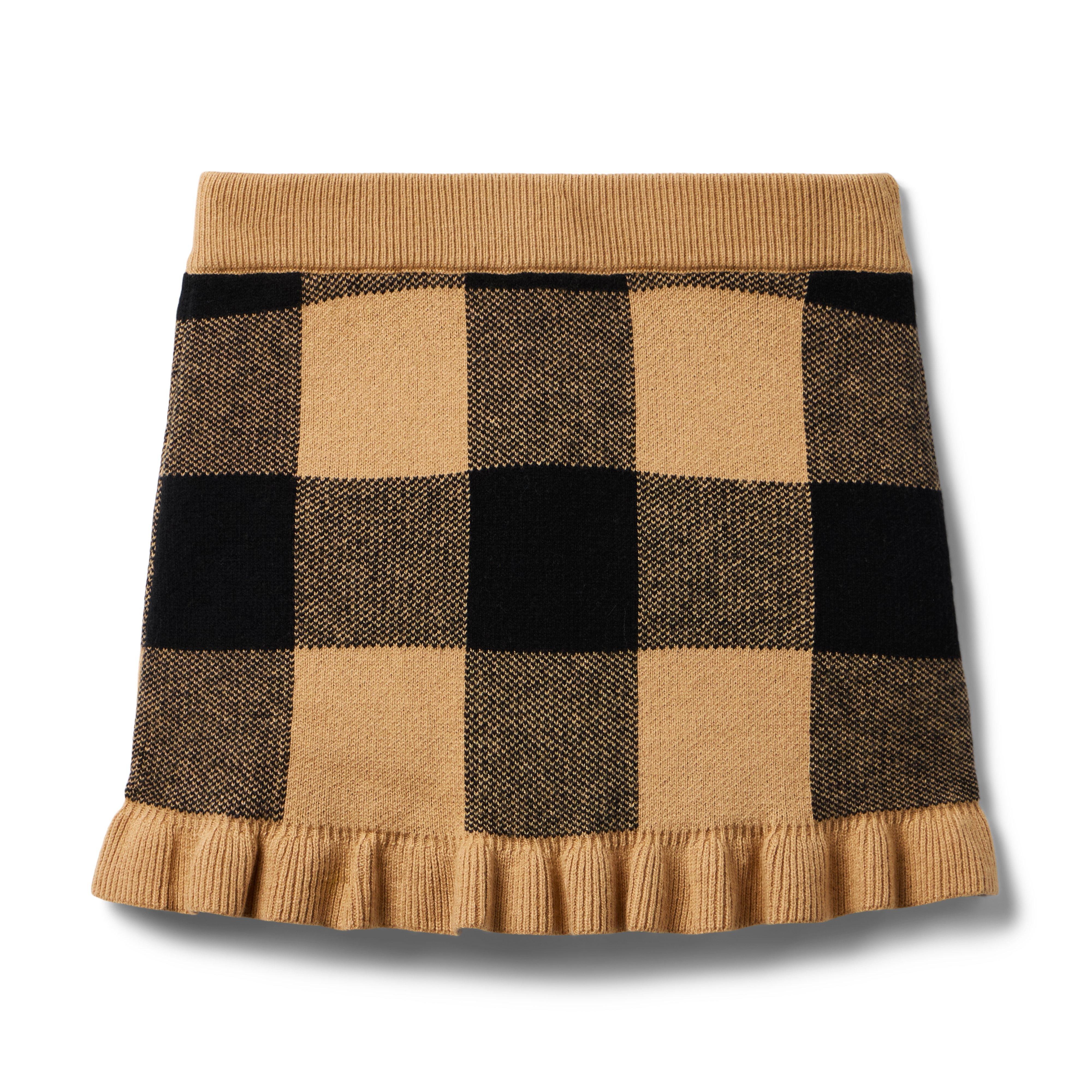 Janie and Jack Plaid Ruffle Hem Sweater Skirt