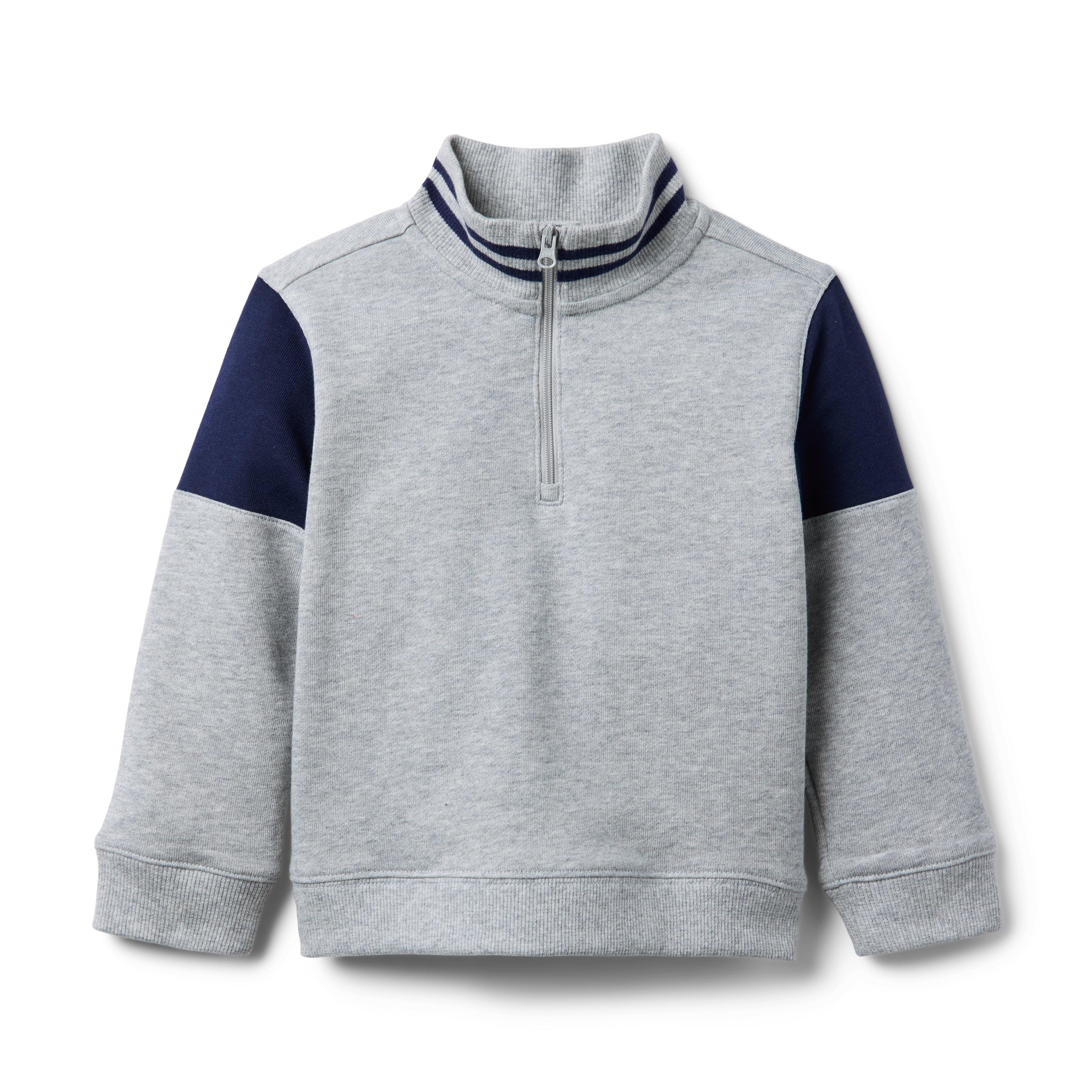 Janie and Jack Colorblock Half Zip Sweatshirt