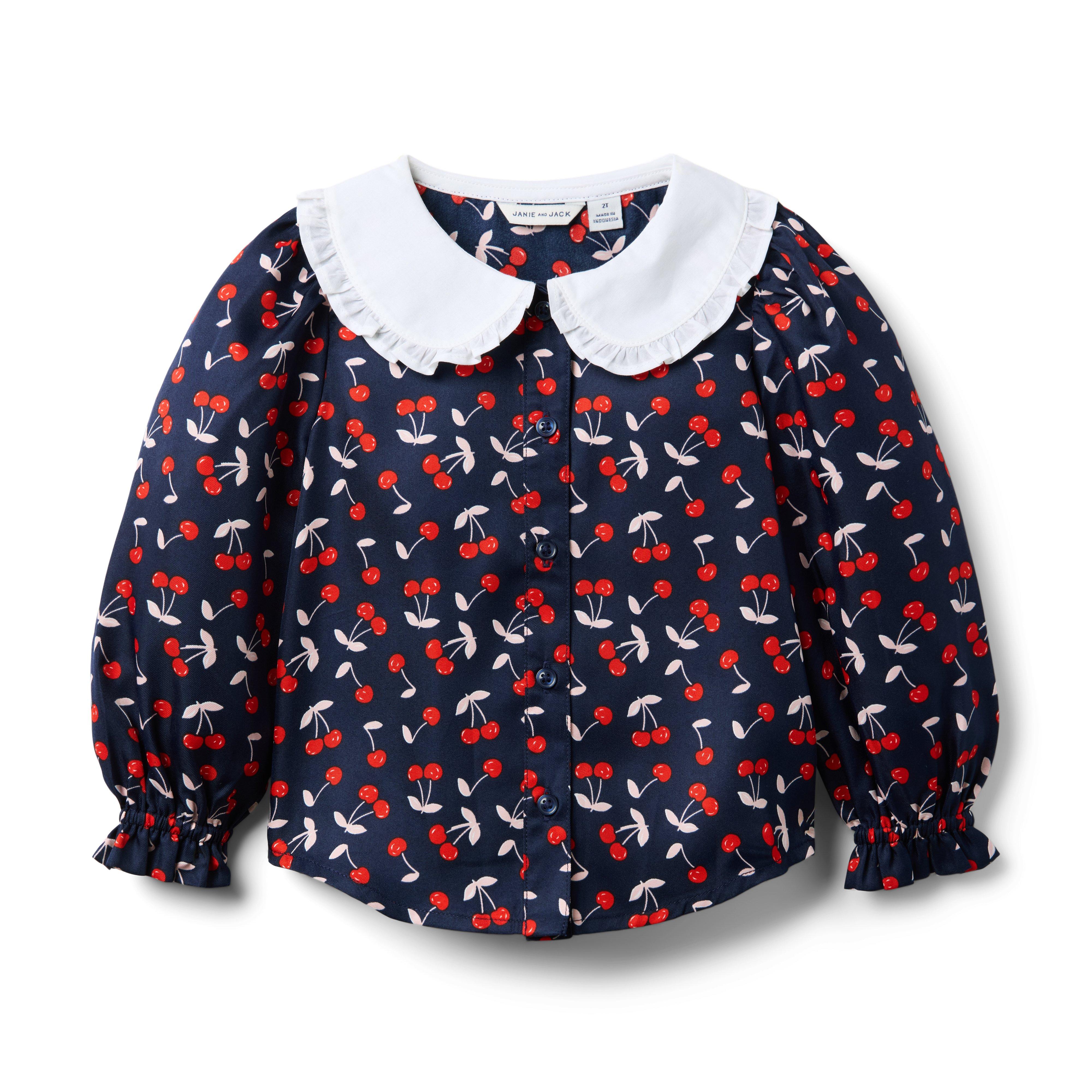 Janie and Jack Cherry Collared Top
