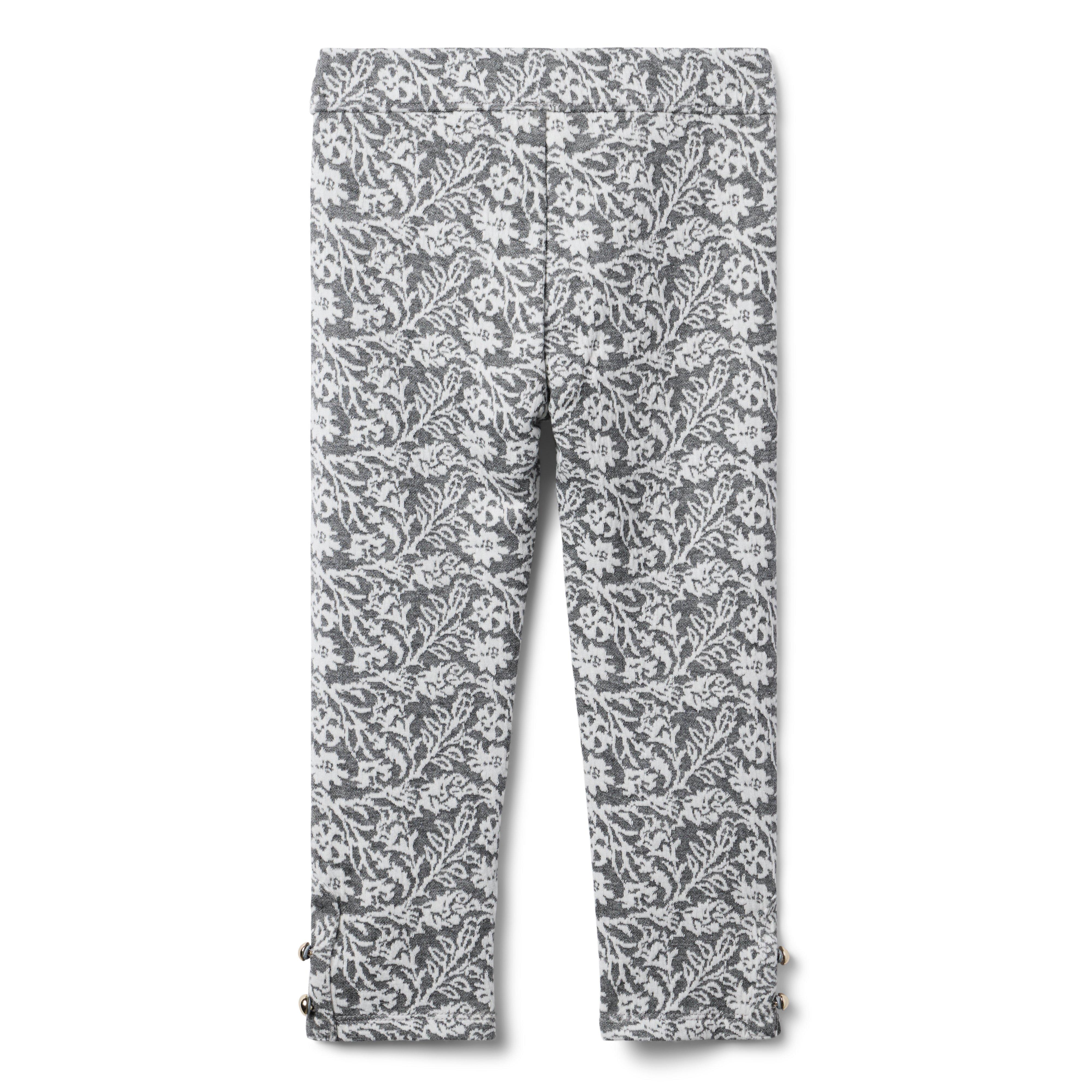 Janie and Jack Floral Button Cuff Jacquard Pant