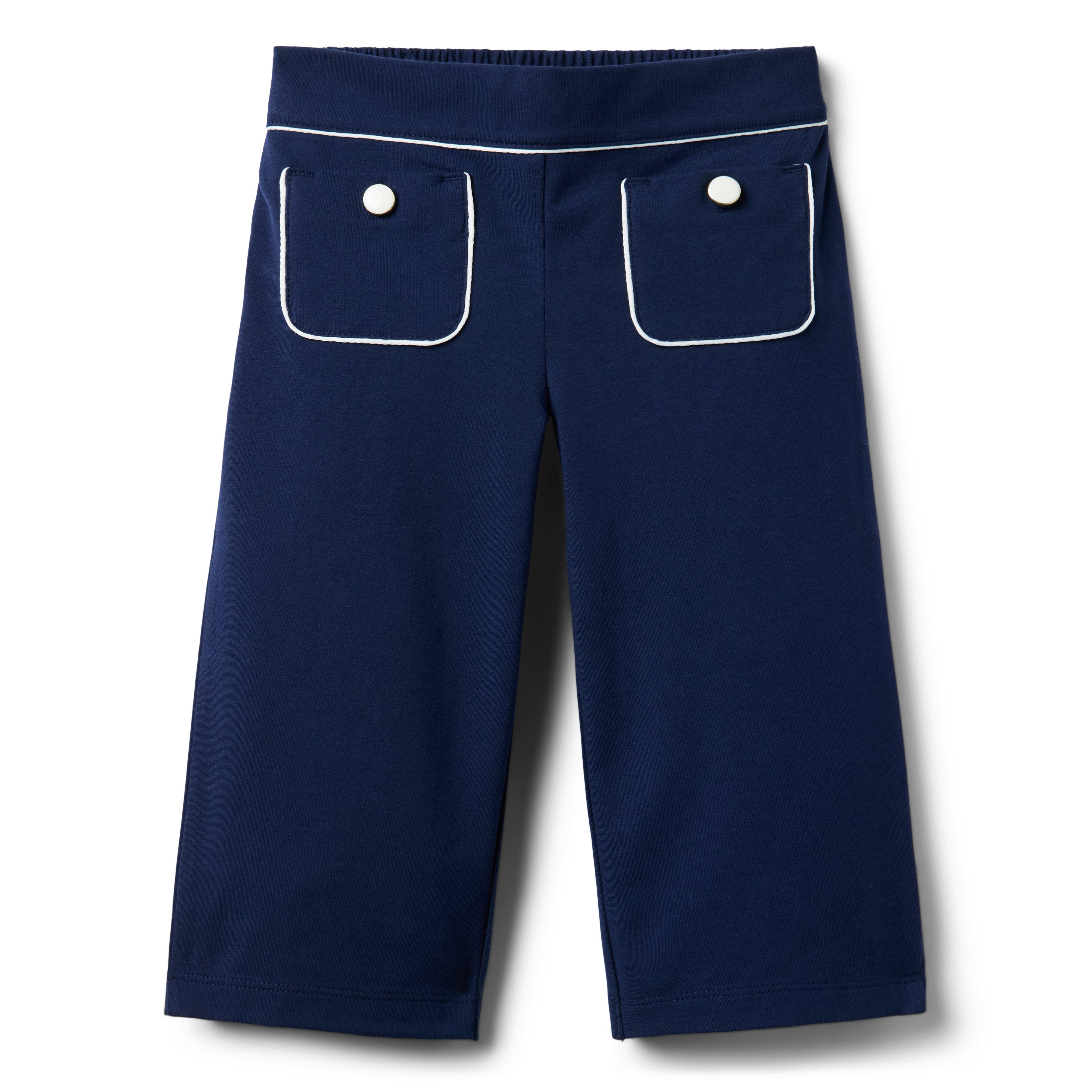 Janie and Jack Wide Leg Patch Pocket Pant
