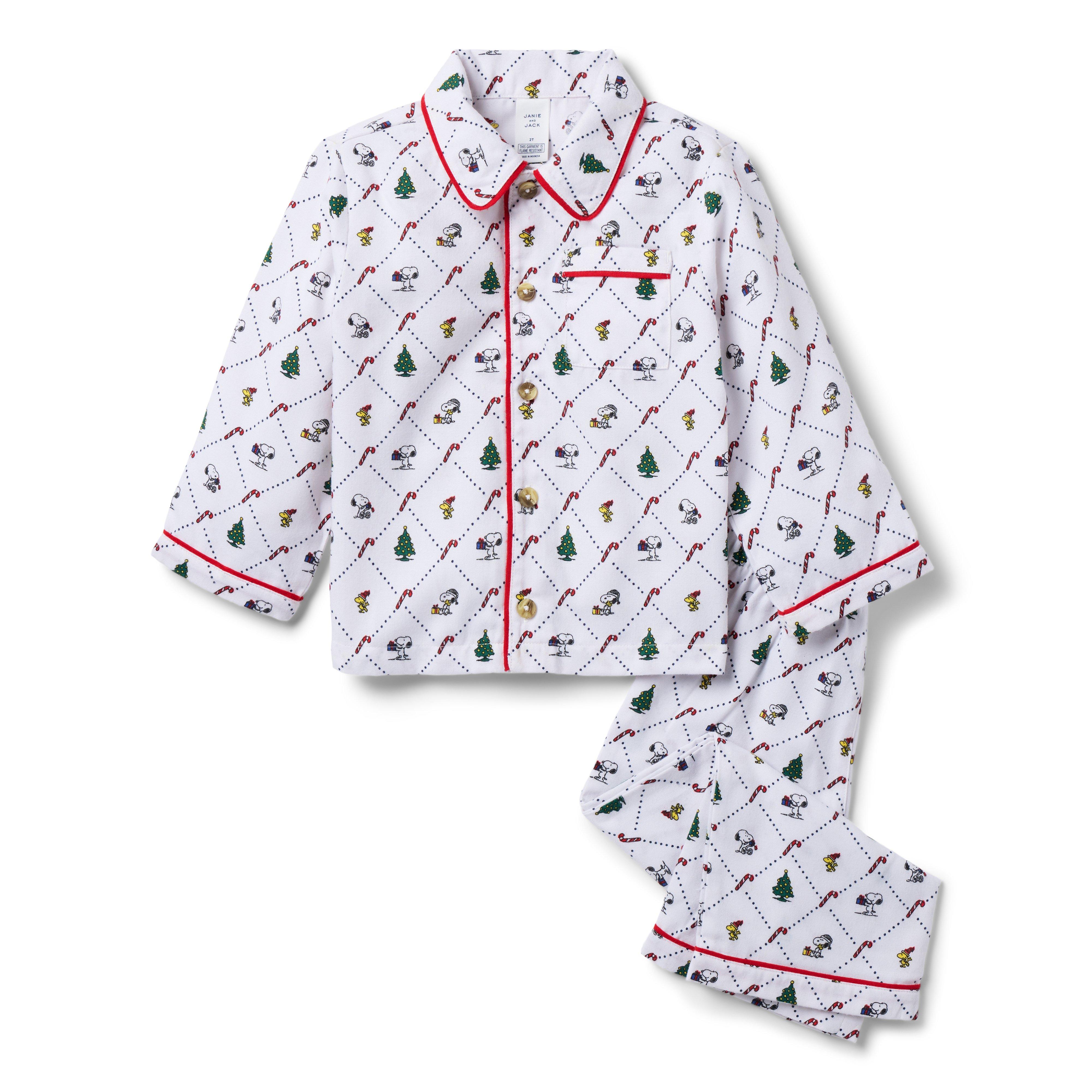 Janie and Jack Good Night Classic Pajamas In Peanuts Holiday Icons