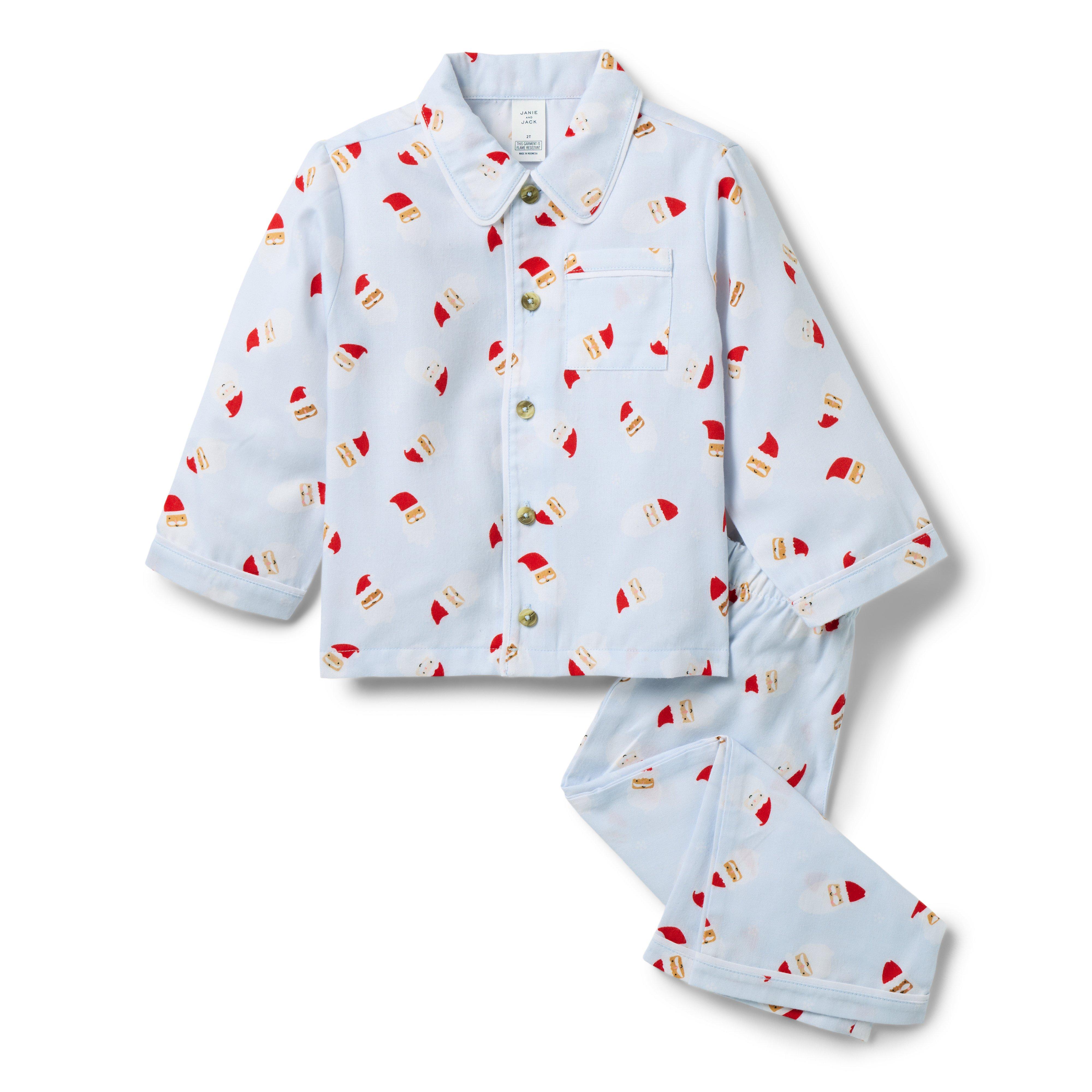 Janie and Jack Good Night Classic Pajamas In Santa