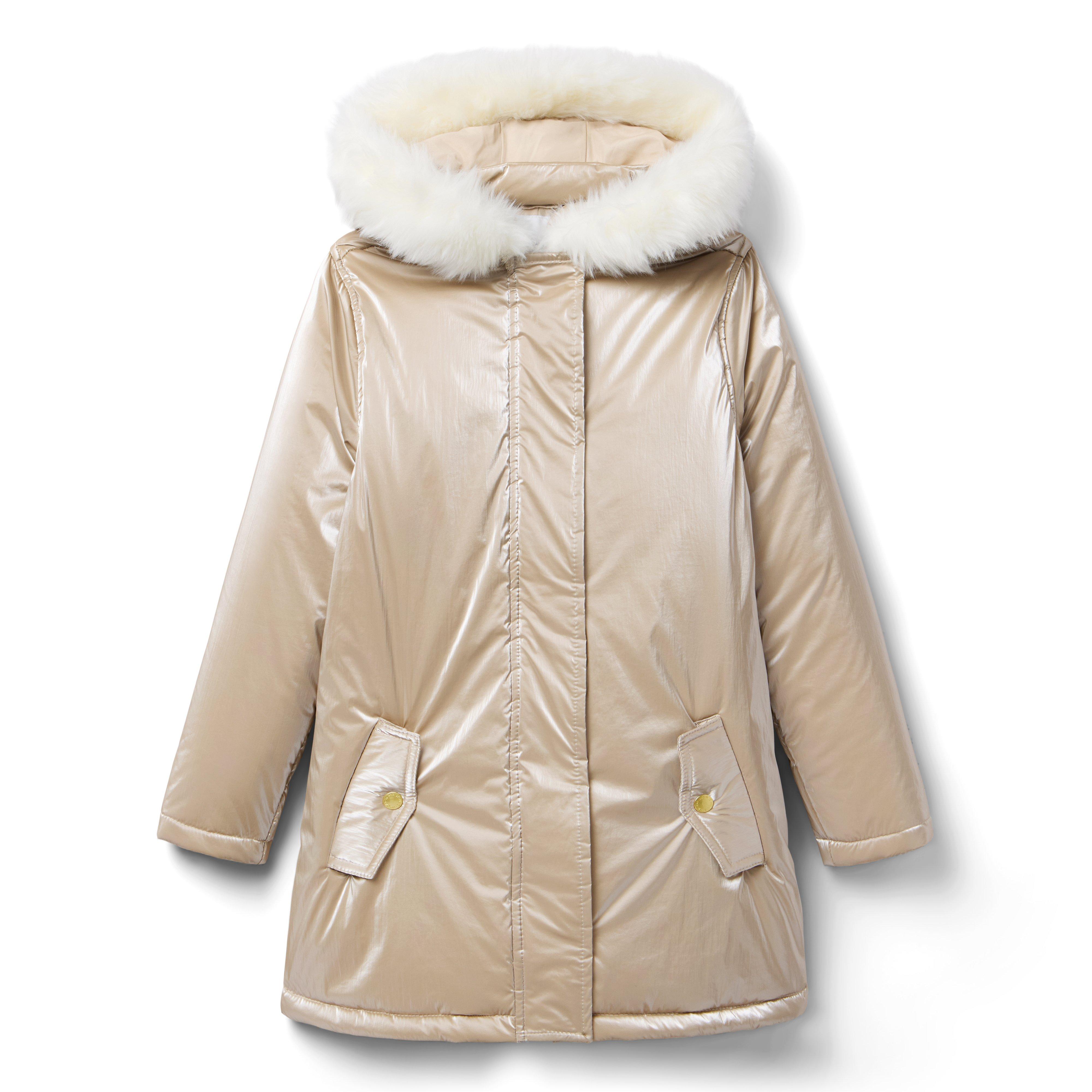 Janie and Jack The Metallic Puffer Coat