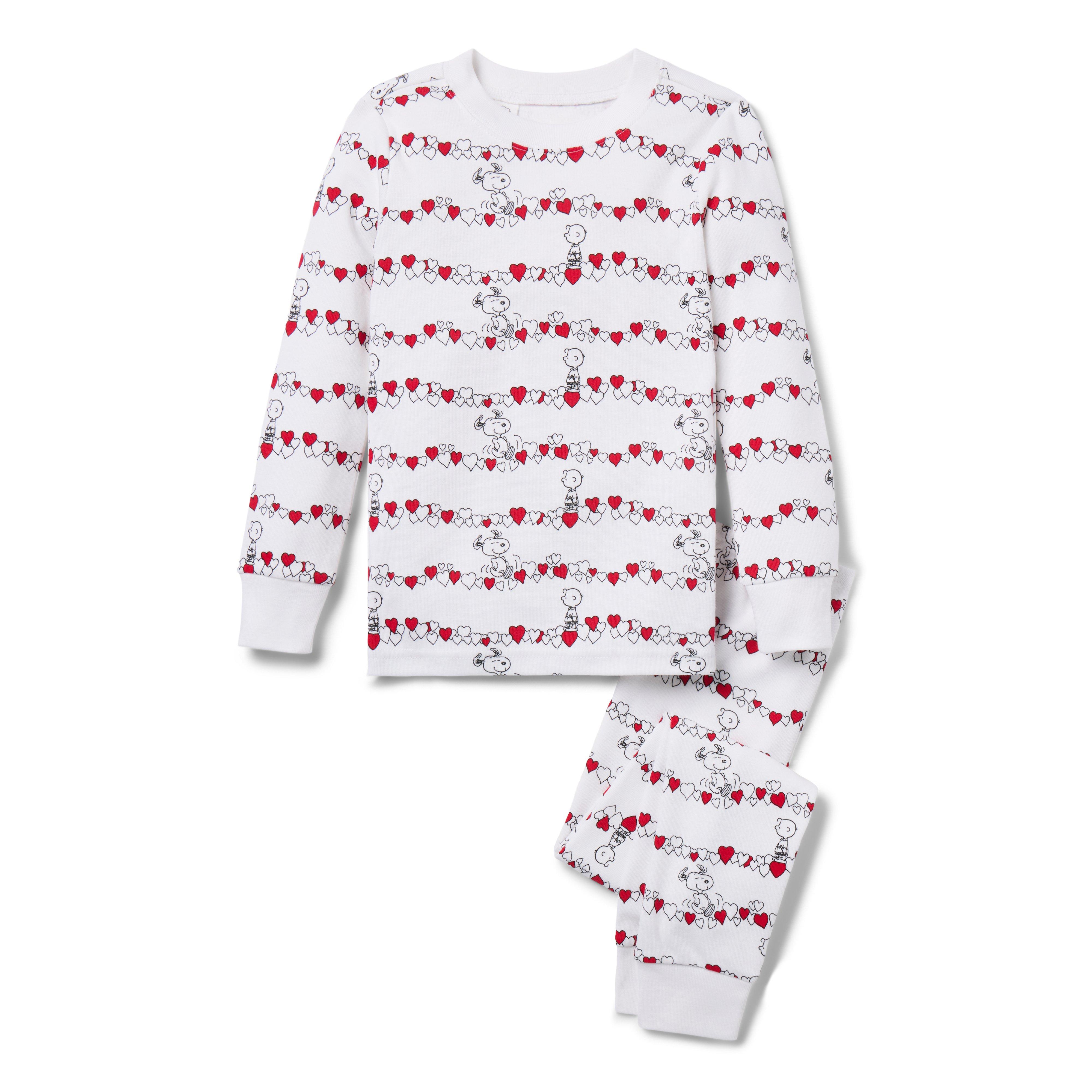 Janie and Jack Good Night Pajama In Peanuts Valentine