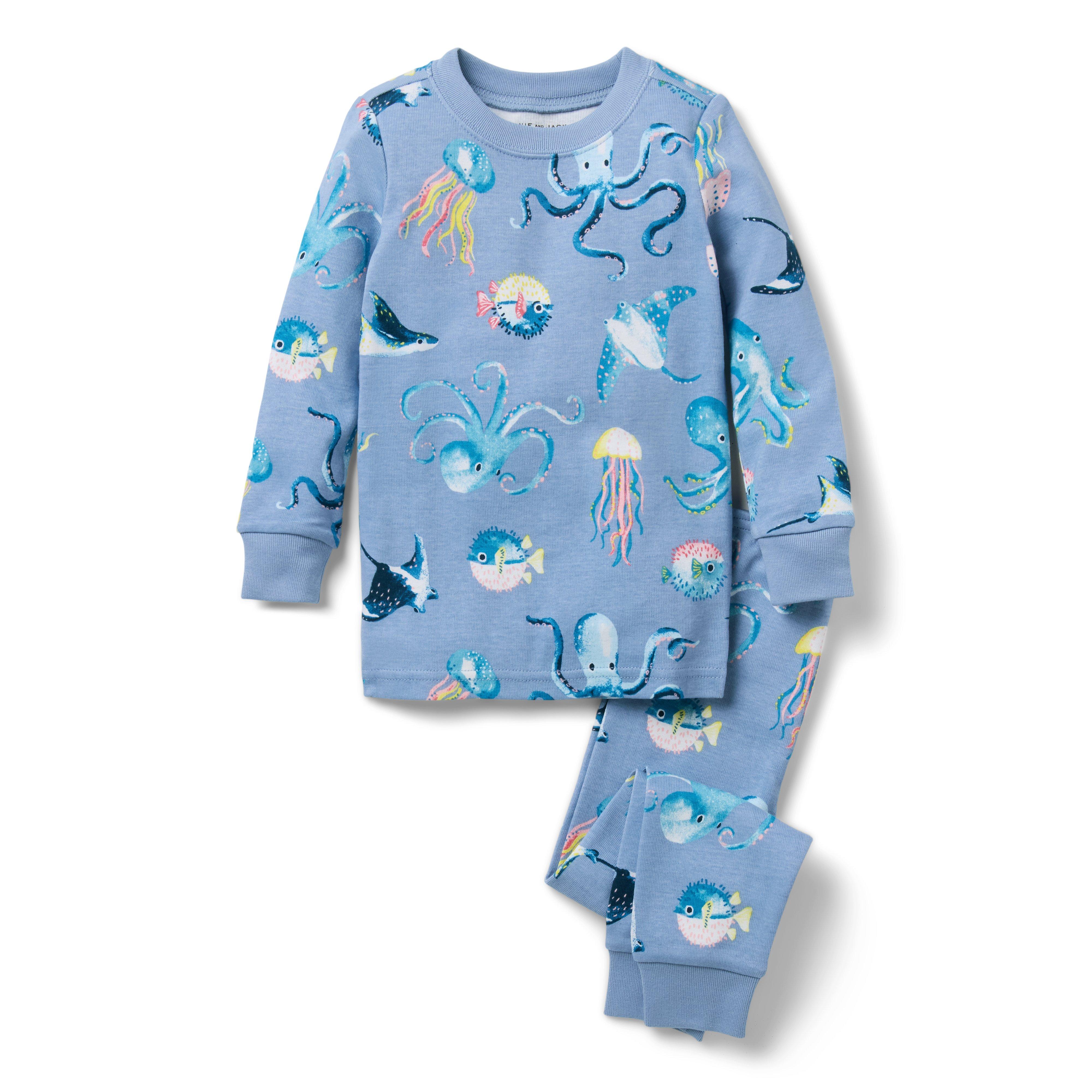 Janie and Jack Good Night Pajama In Sea Friends