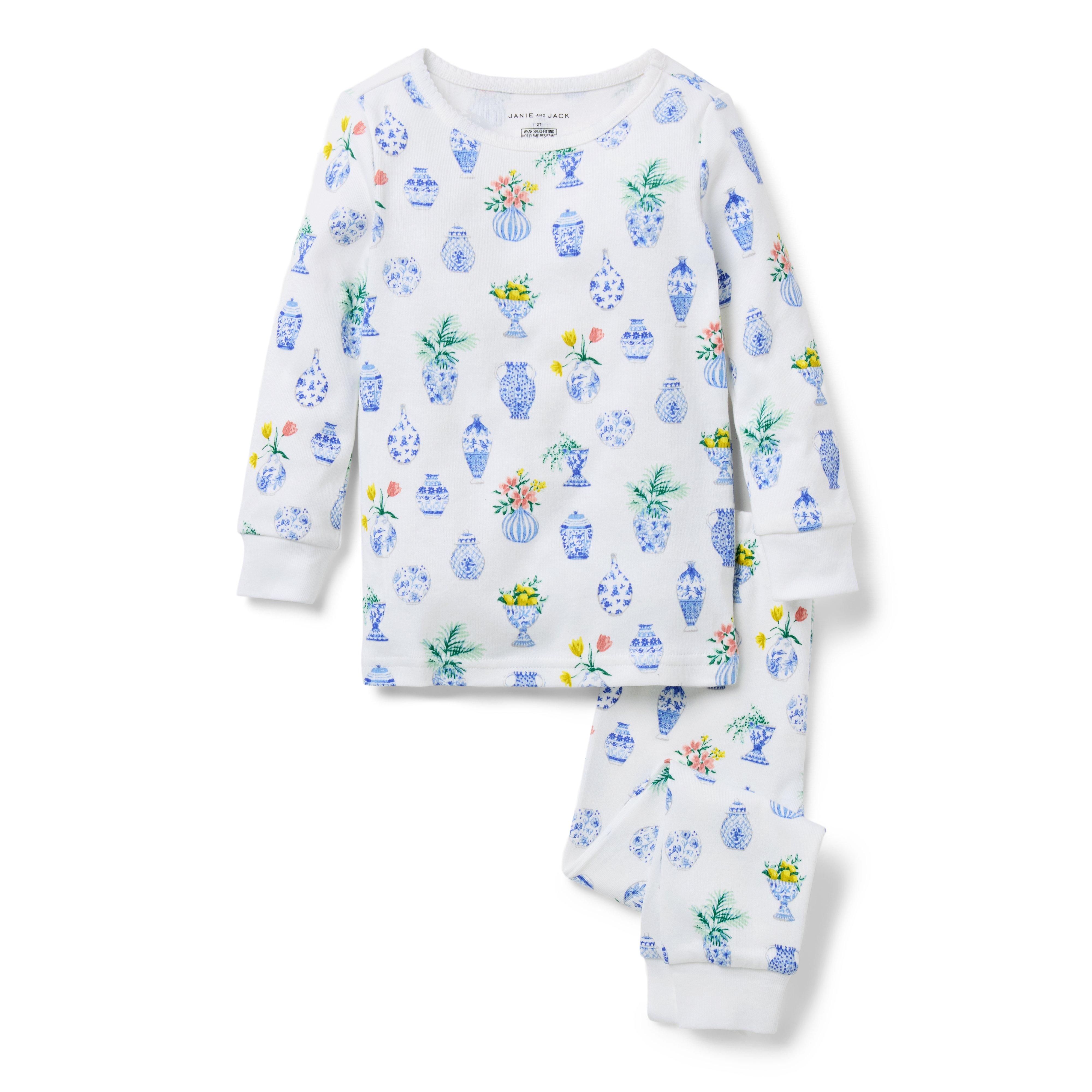 Janie and Jack Good Night Pajama In Flower Bouquet