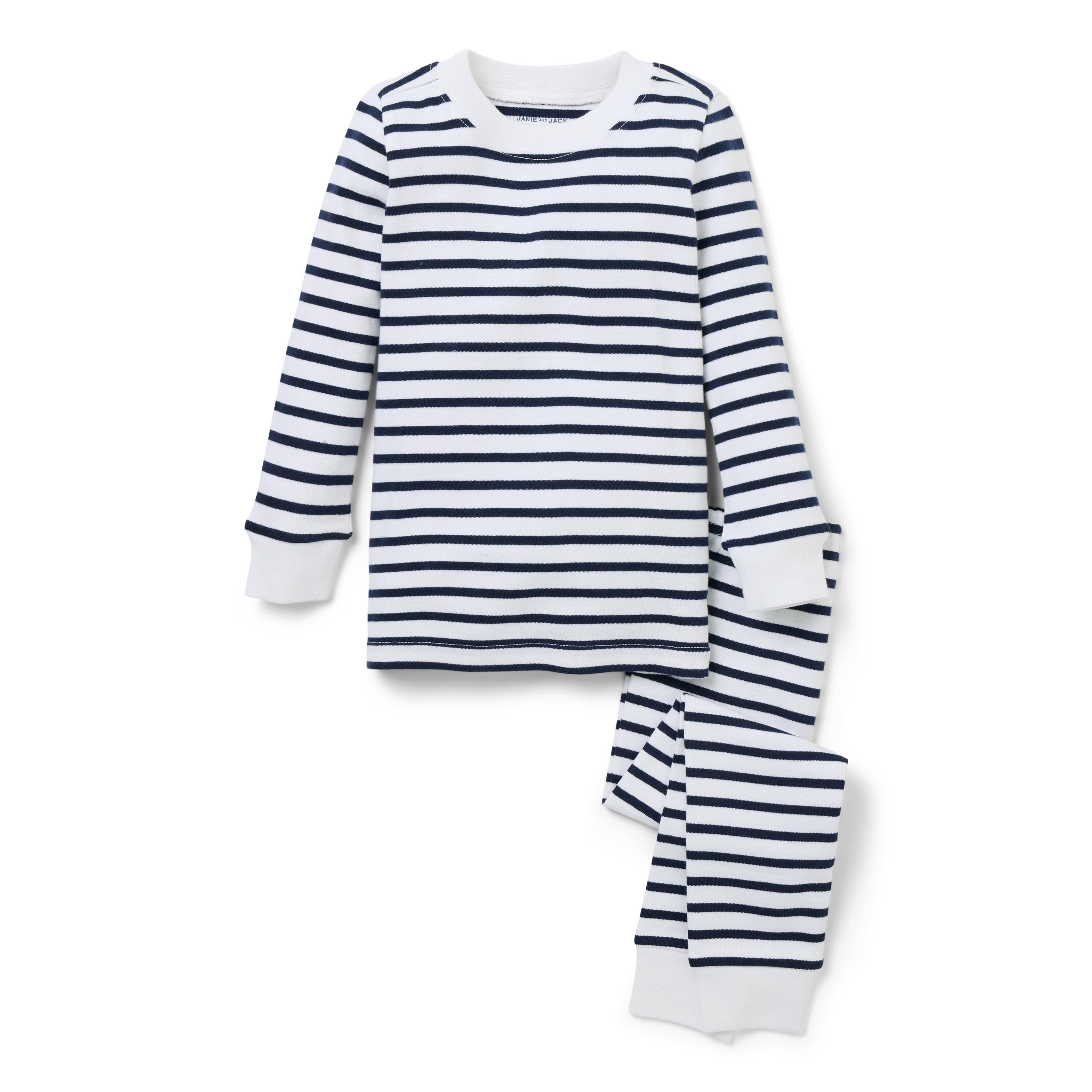 Janie and Jack Good Night Pajama In Classic Stripe