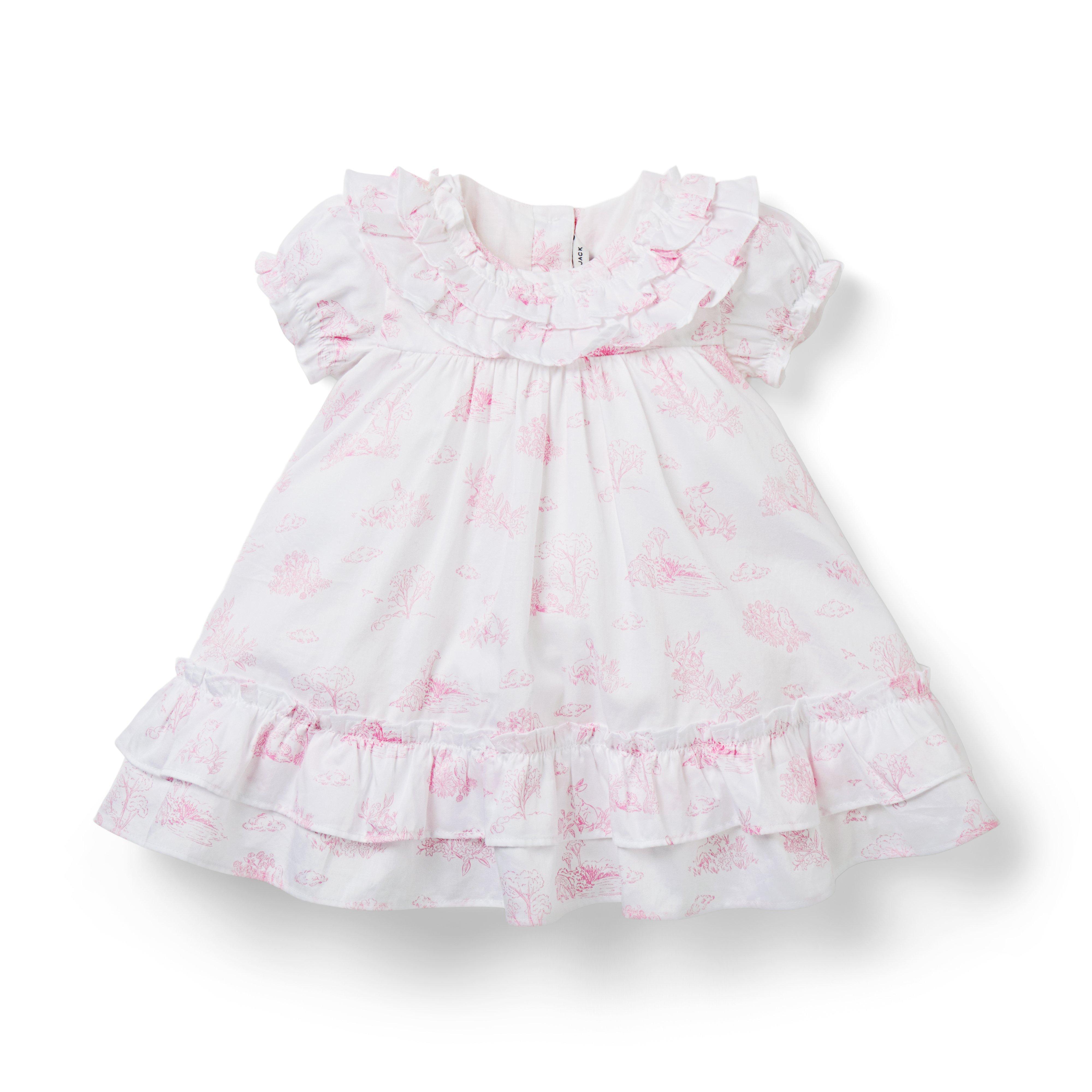 Janie and Jack The Bunny Toile Baby Dress