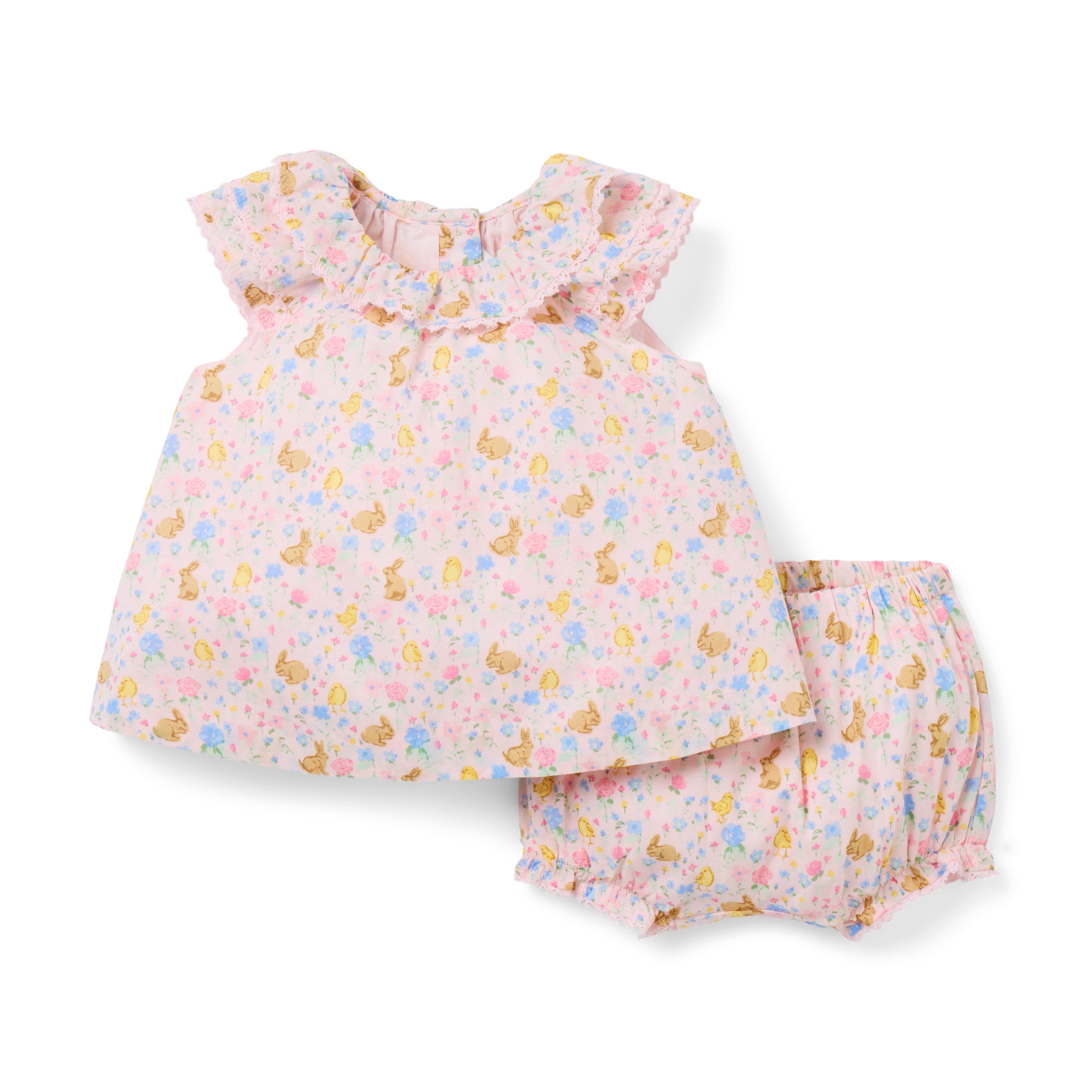 Janie and Jack Baby Bunny Floral Matching Set