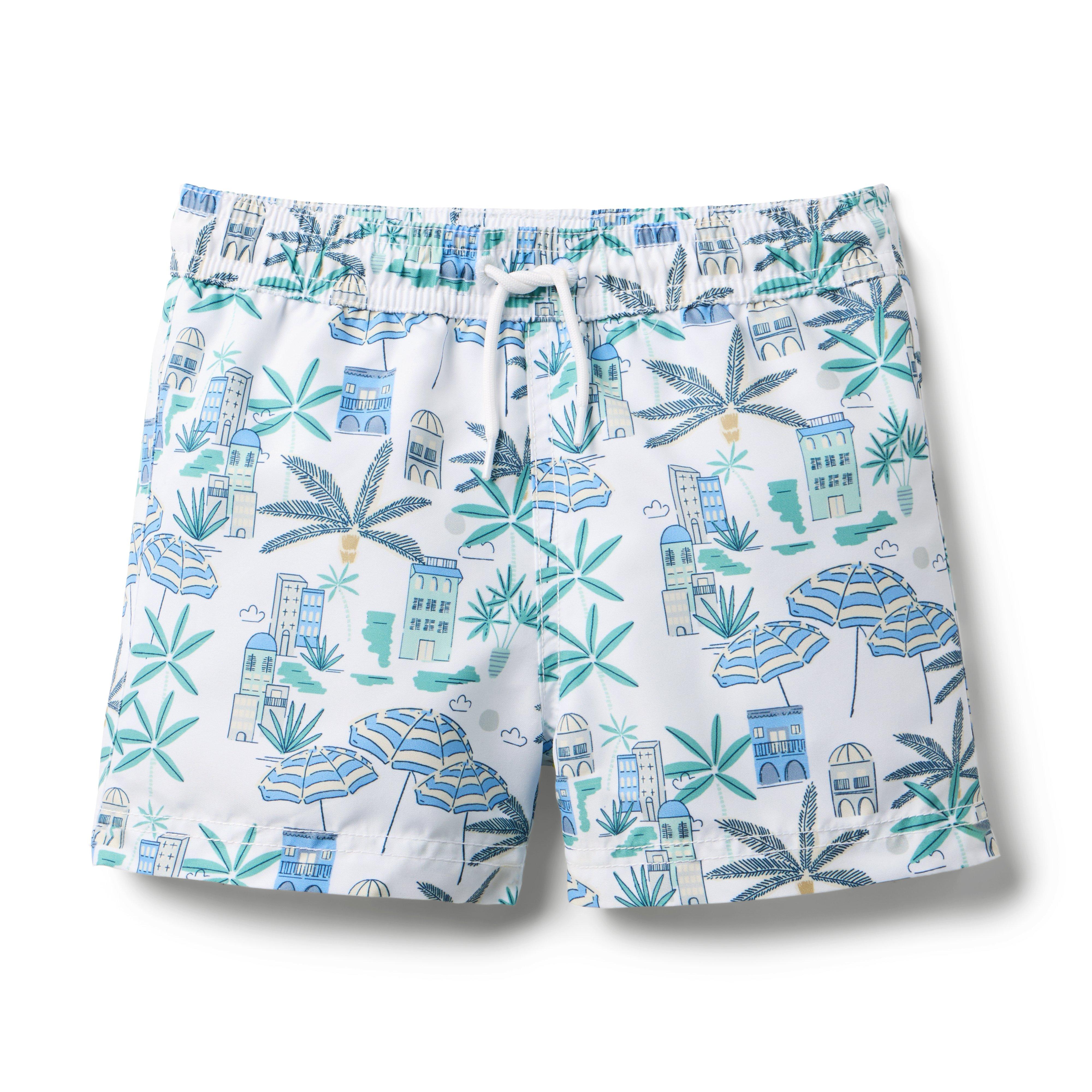 Janie and Jack Recycled Coastal Getaway Swim Trunk