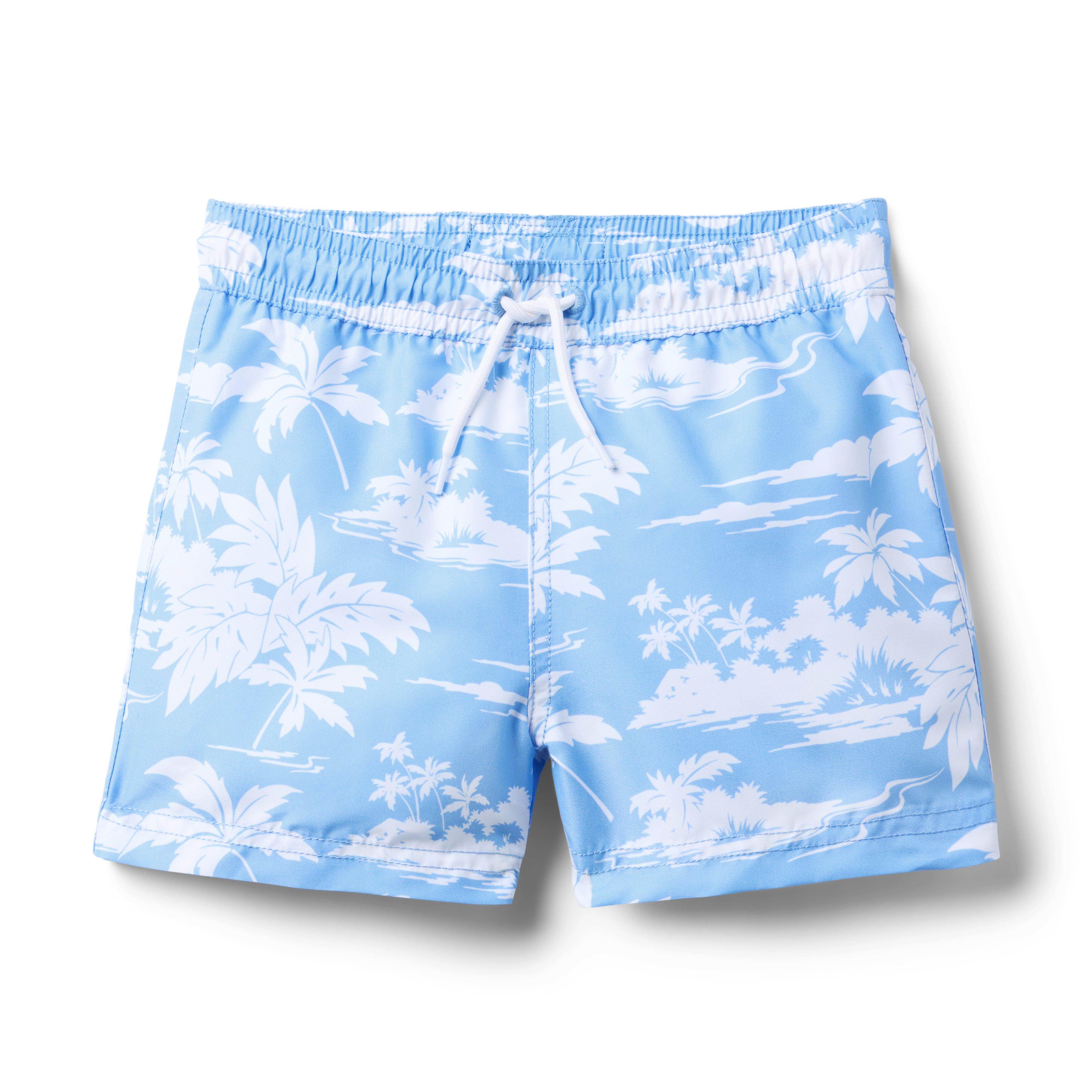Janie and Jack Island Toile Swim Trunk