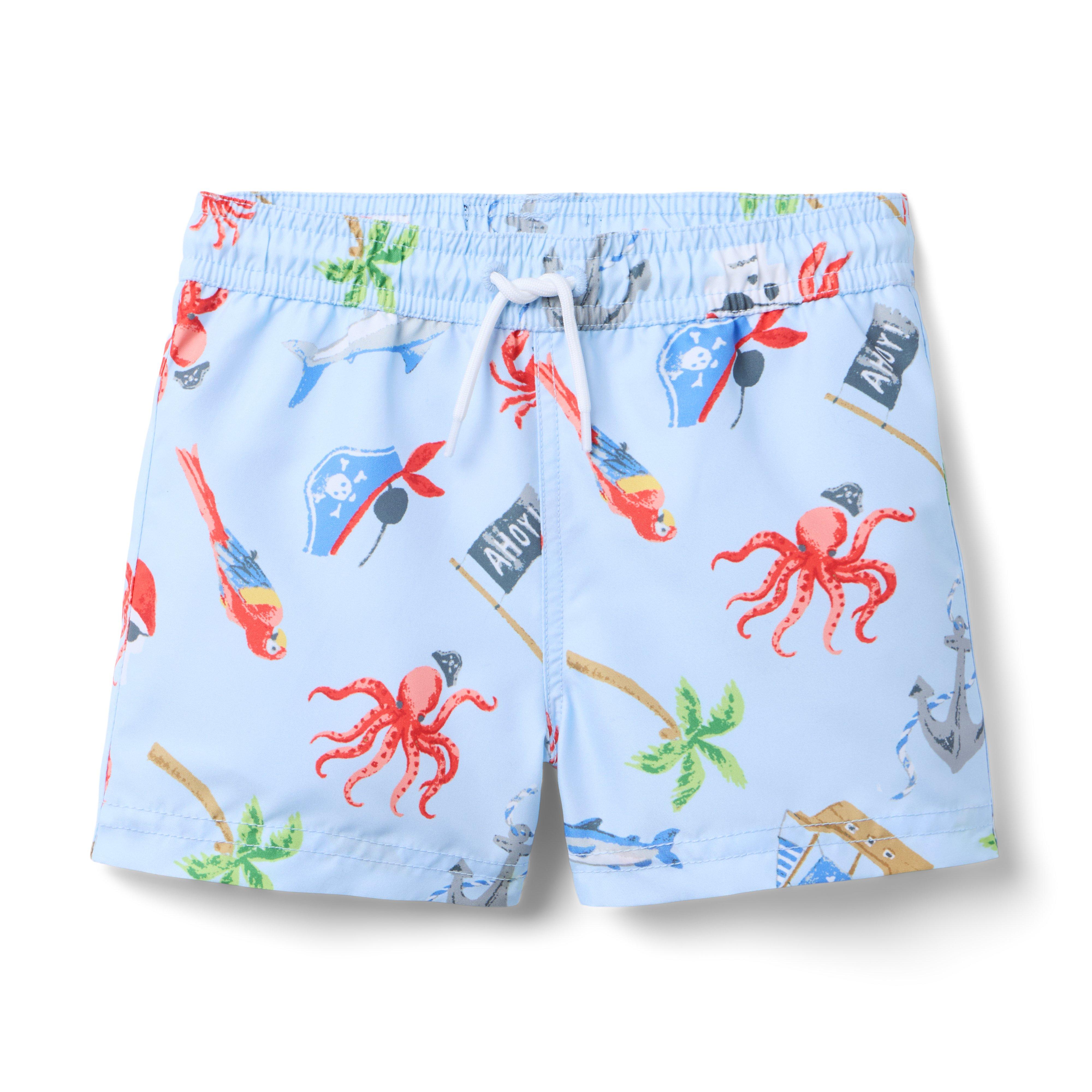 Janie and Jack Recycled Pirate Adventure Swim Trunk