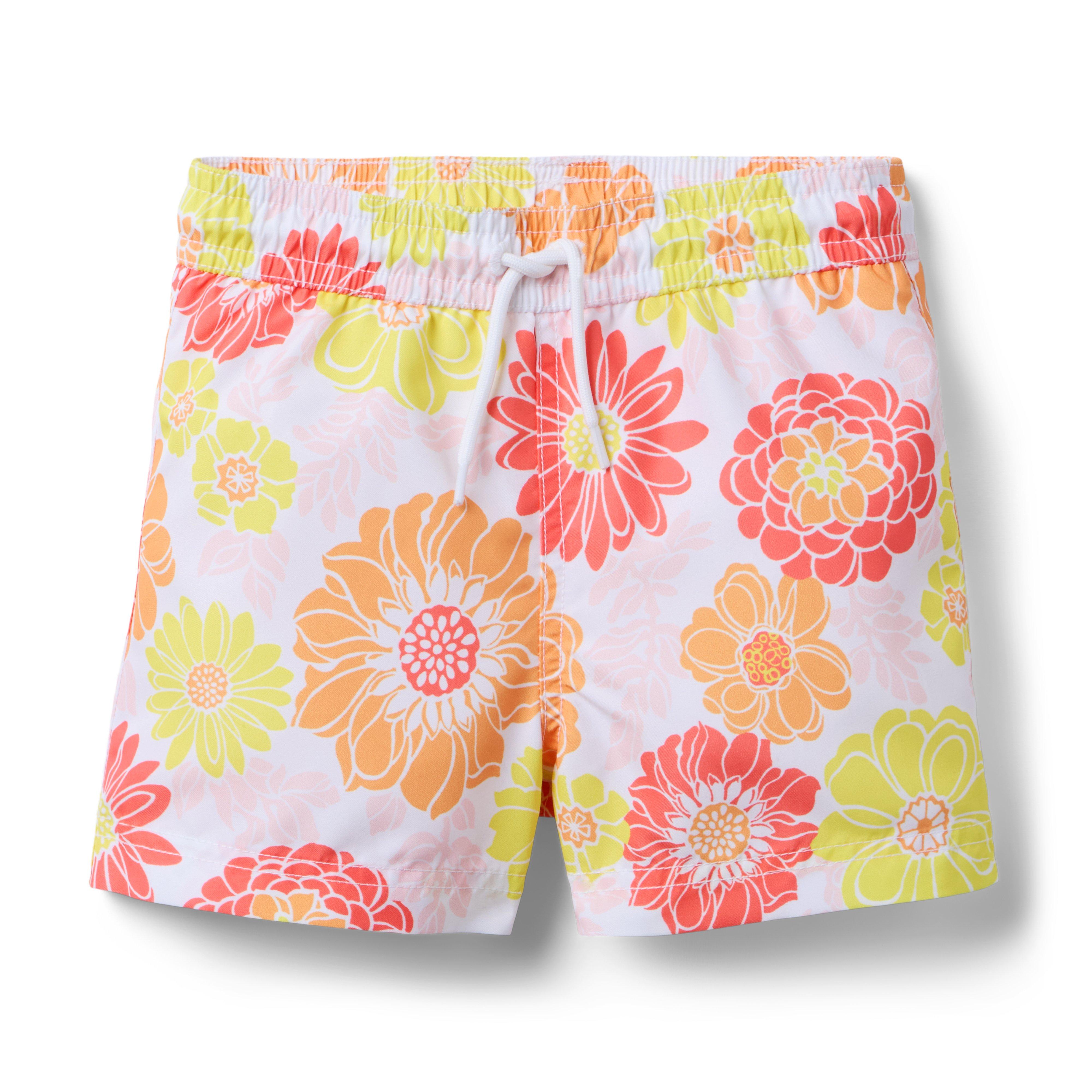 Janie and Jack Recycled Floral Swim Trunk
