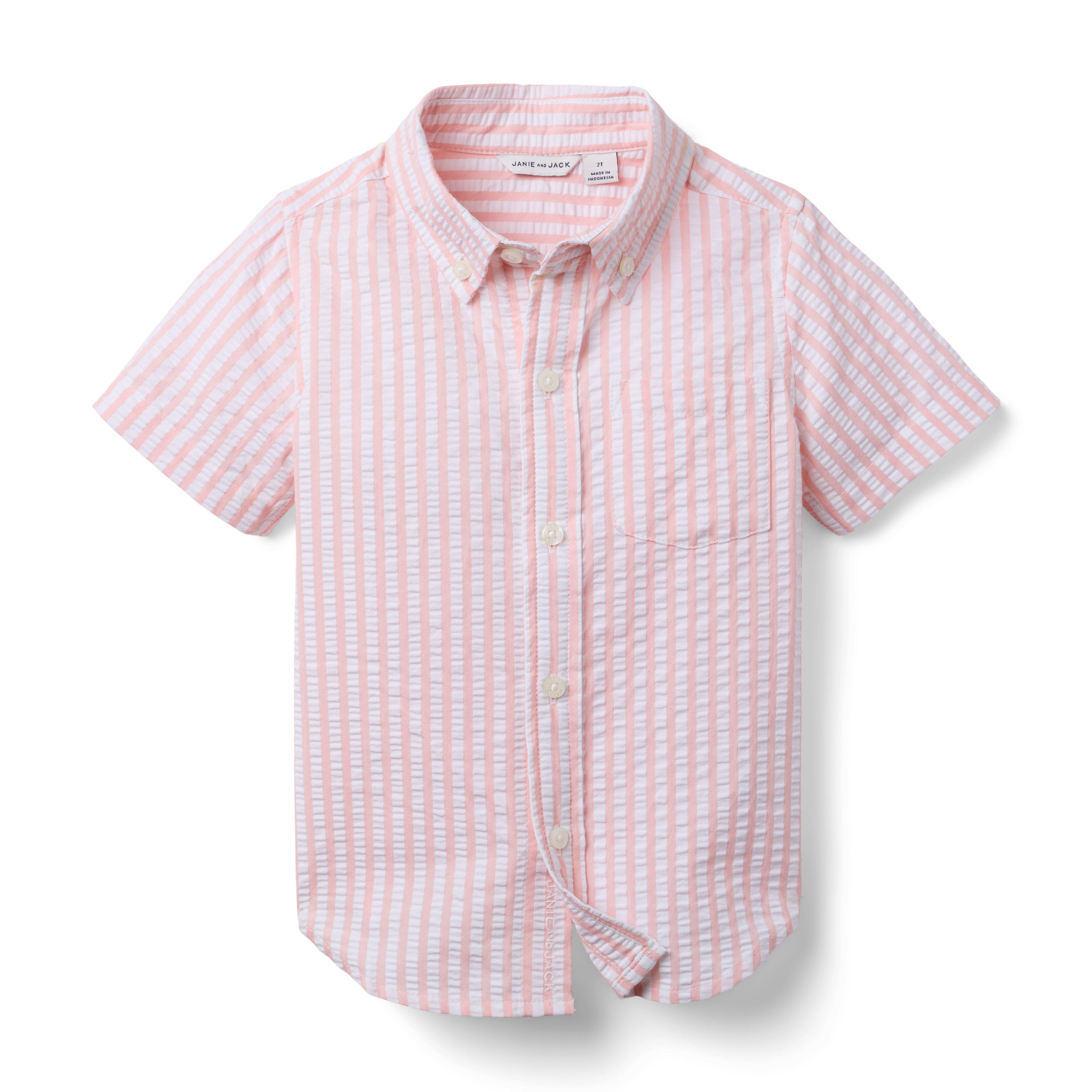 Janie and Jack Striped Seersucker Shirt