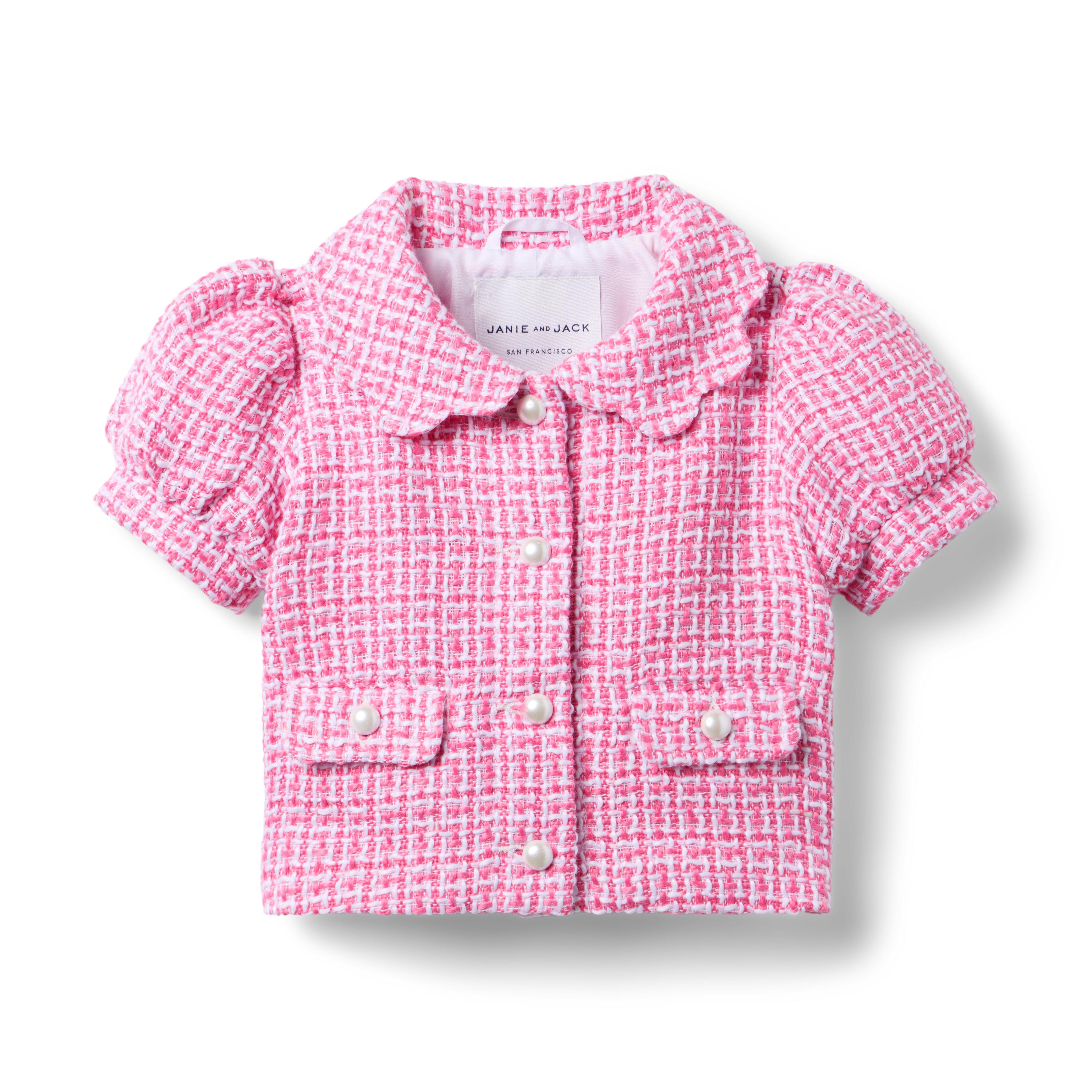 Janie and Jack Tweed Puff Sleeve Jacket