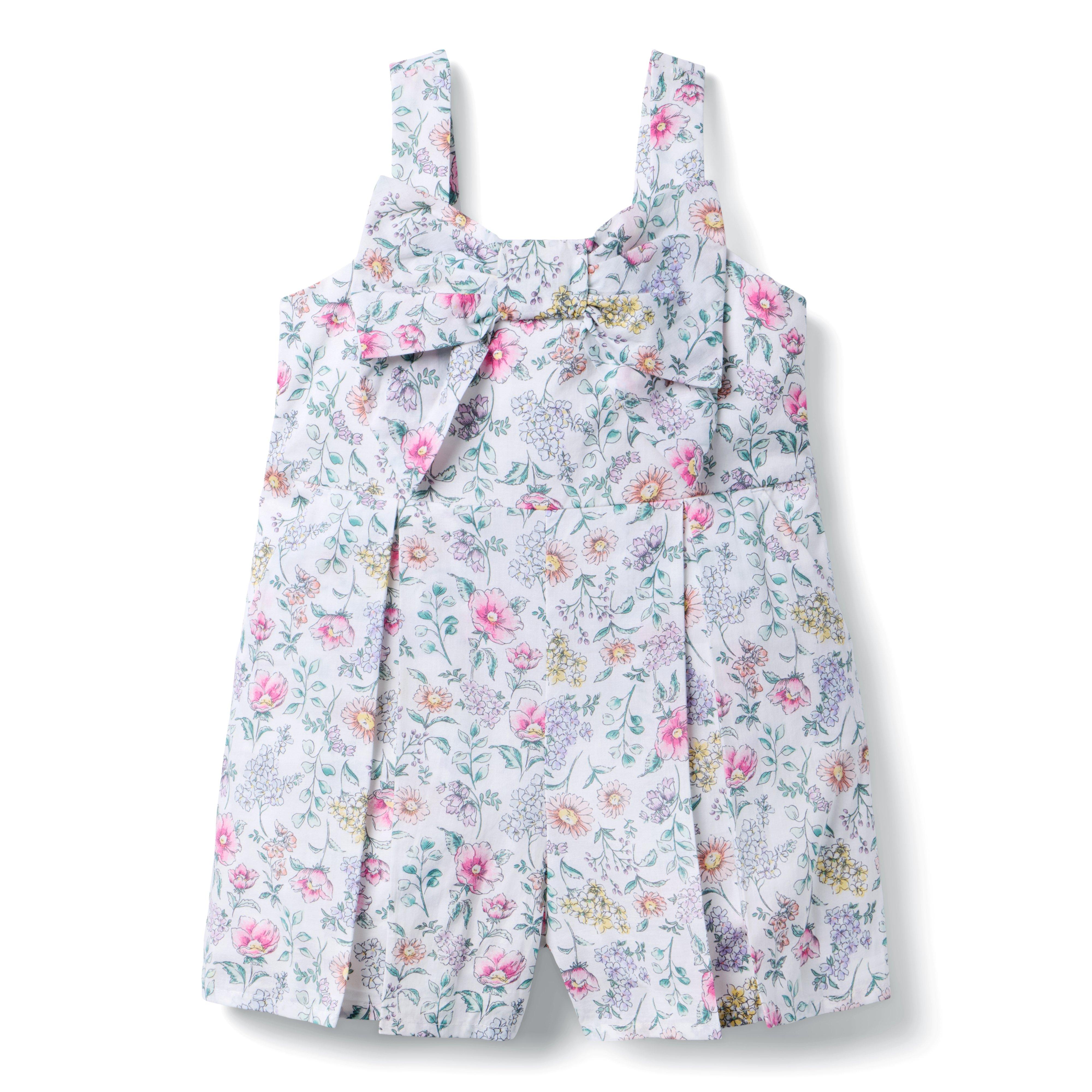 Janie and Jack The Floral Bow Romper
