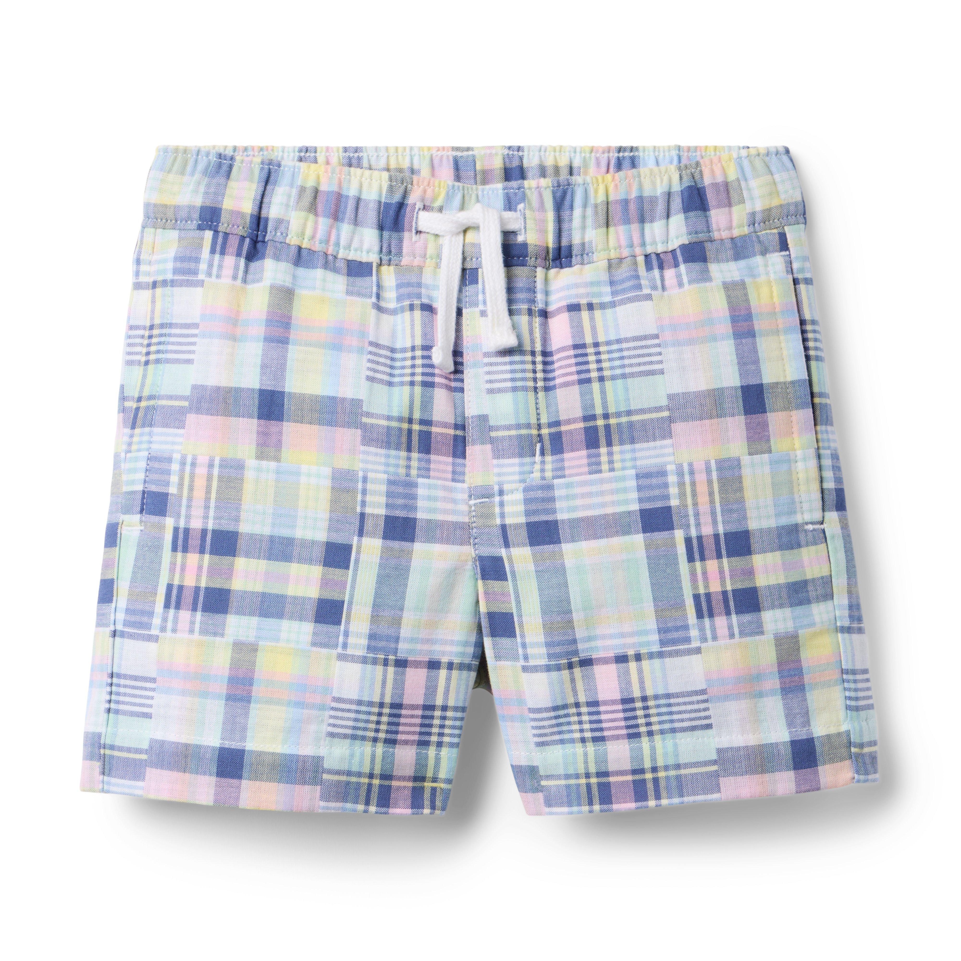 Janie and Jack Plaid Patchwork Pull-On Short