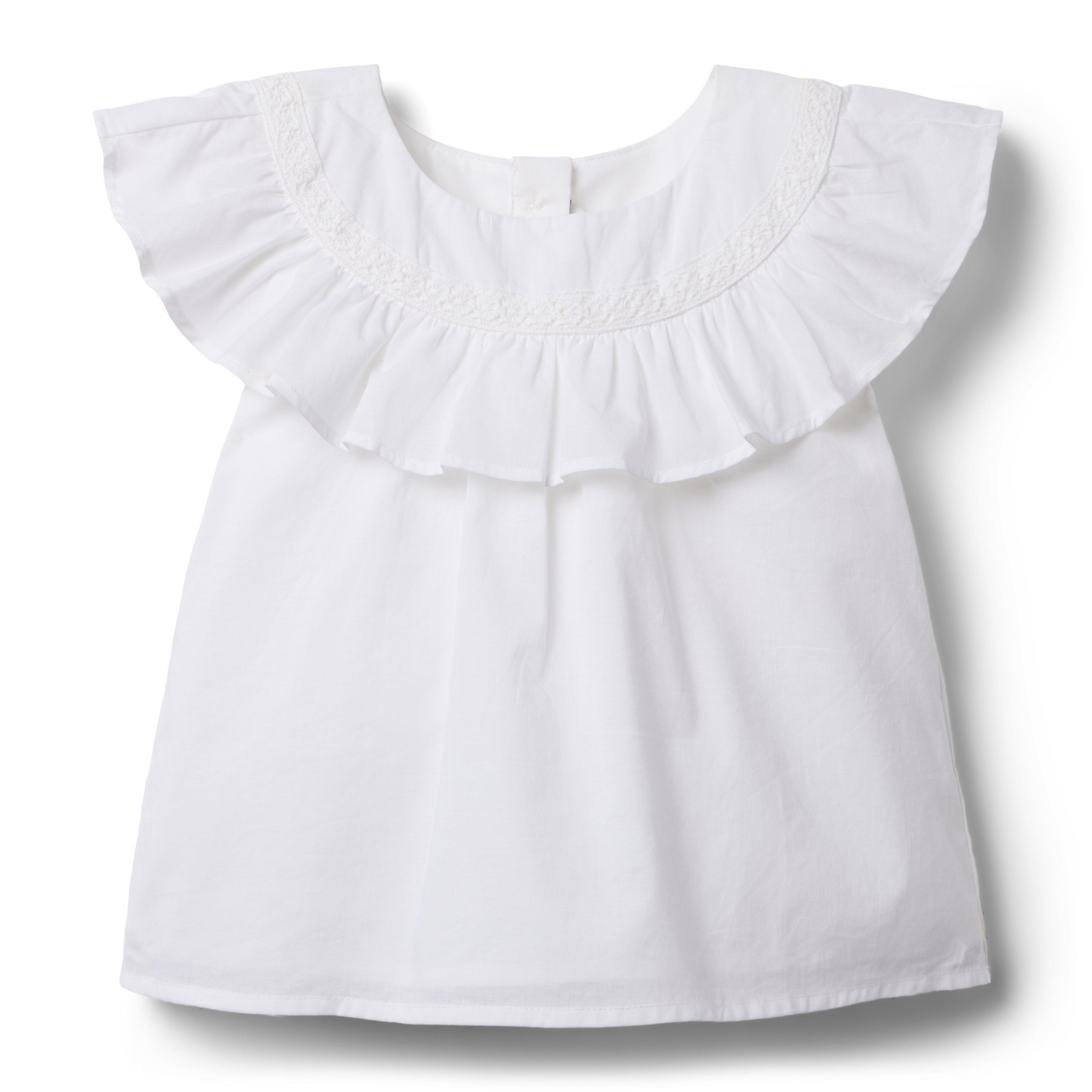 Janie and Jack Ruffle Lace Trim Top