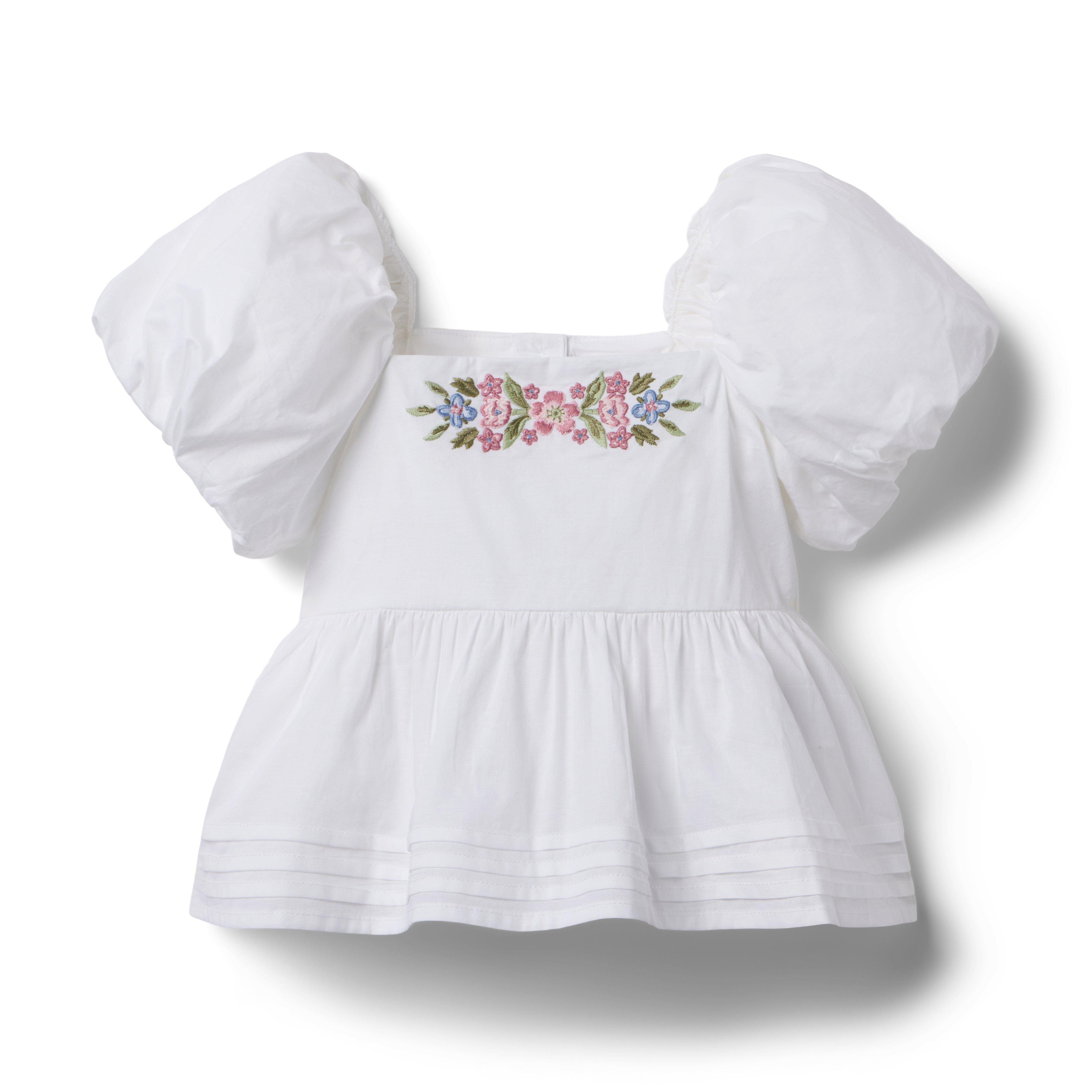 Janie and Jack The Peplum Puff Sleeve Top