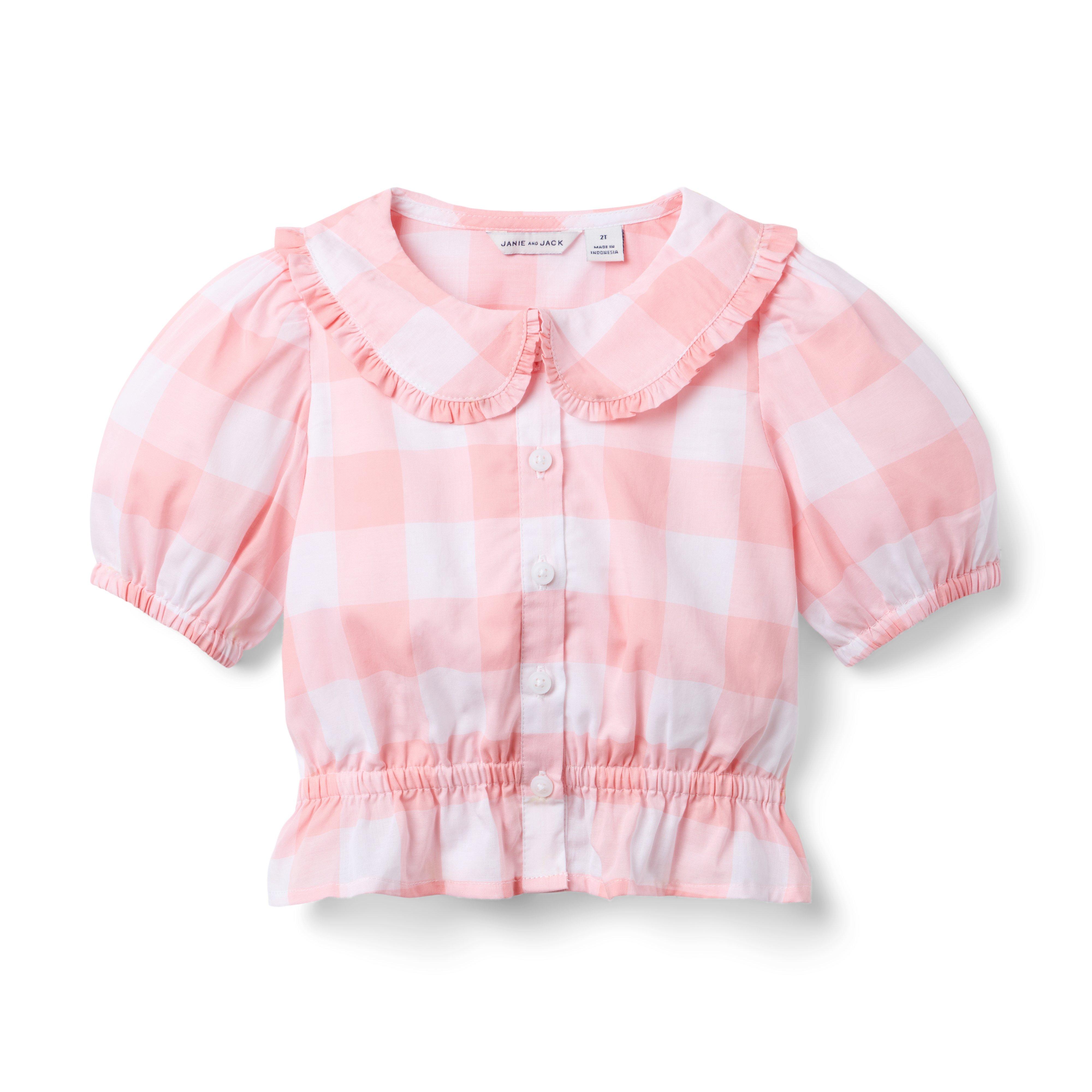 Janie and Jack Gingham Peplum Top