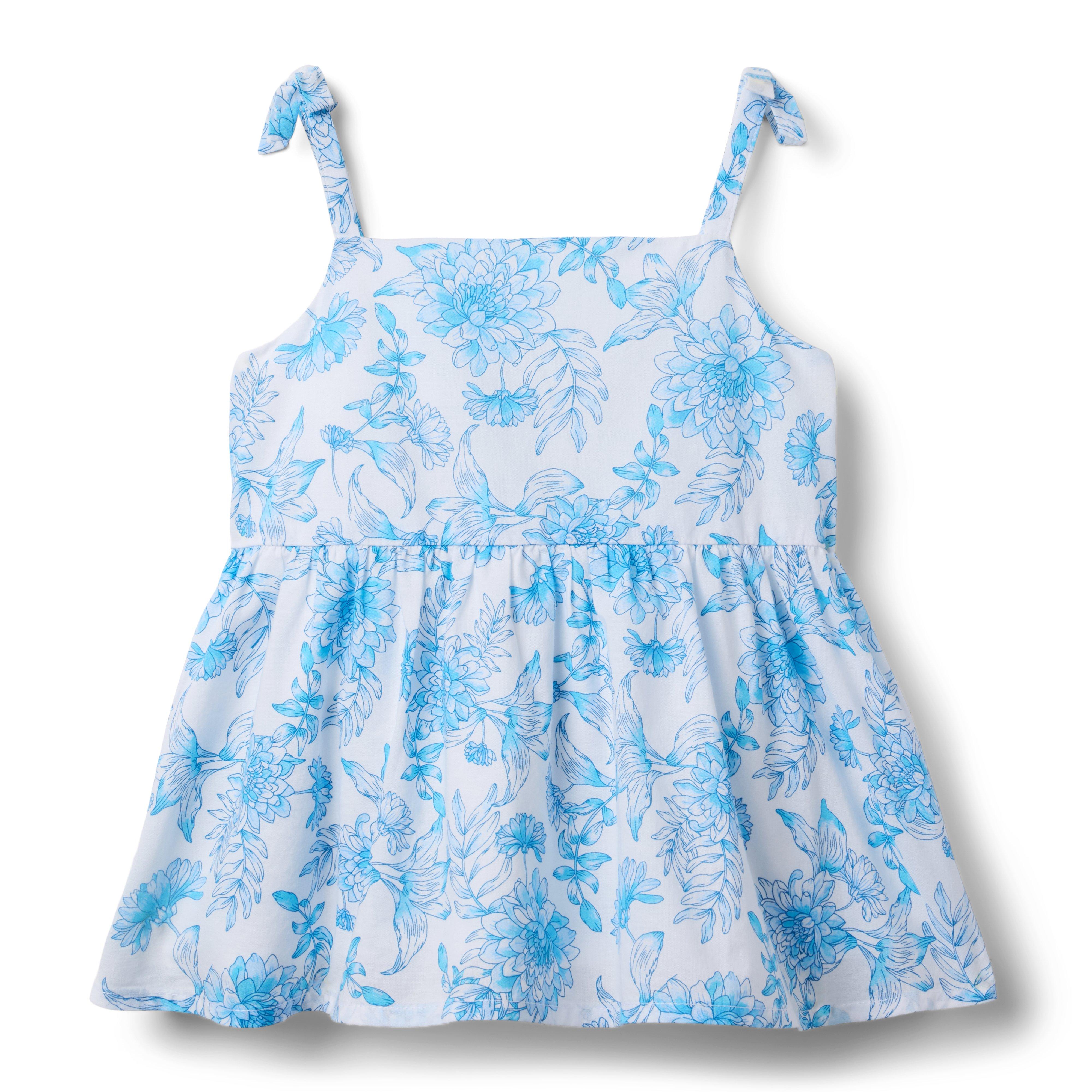 Janie and Jack Floral Bow Strap Top