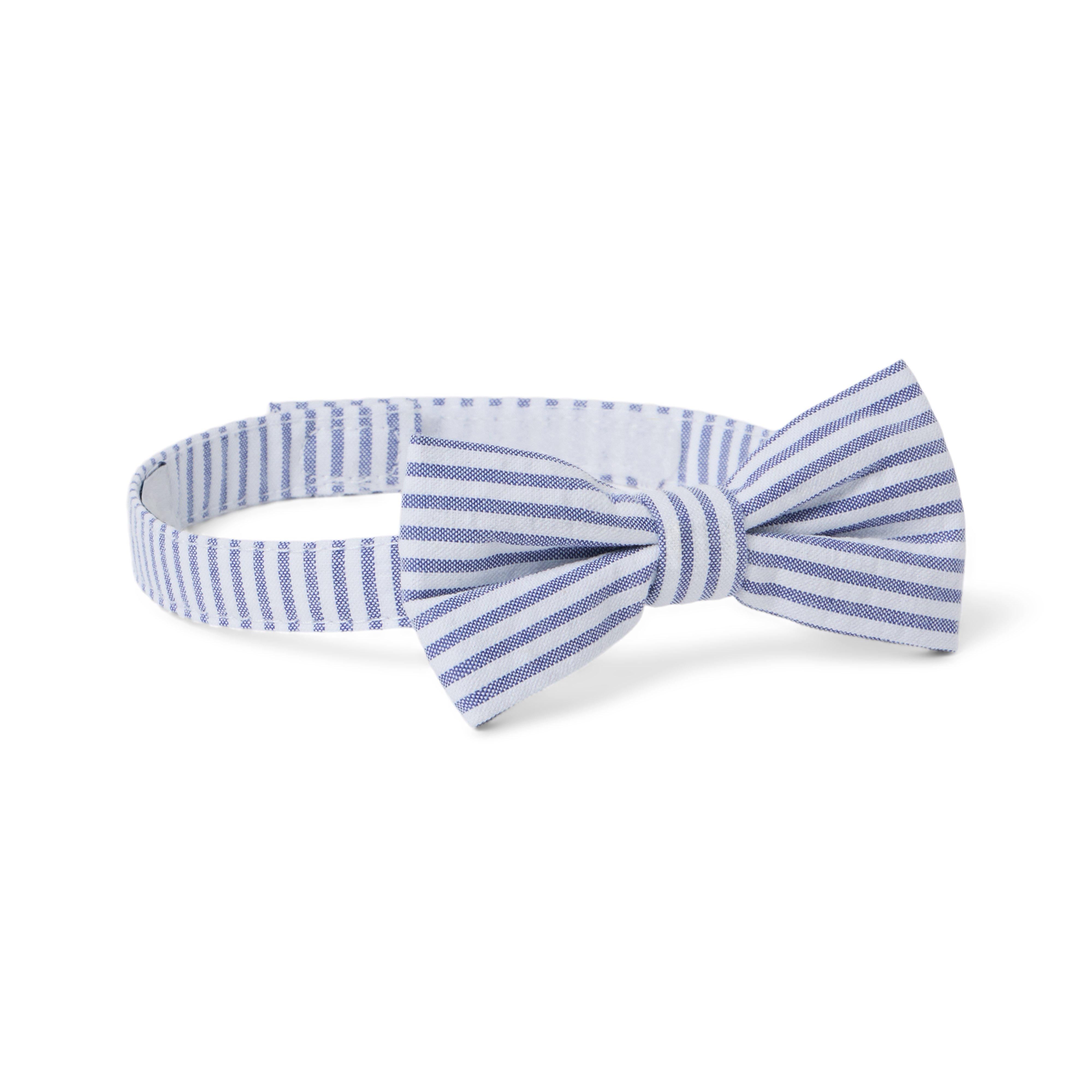 Janie and Jack Striped Seersucker Bowtie
