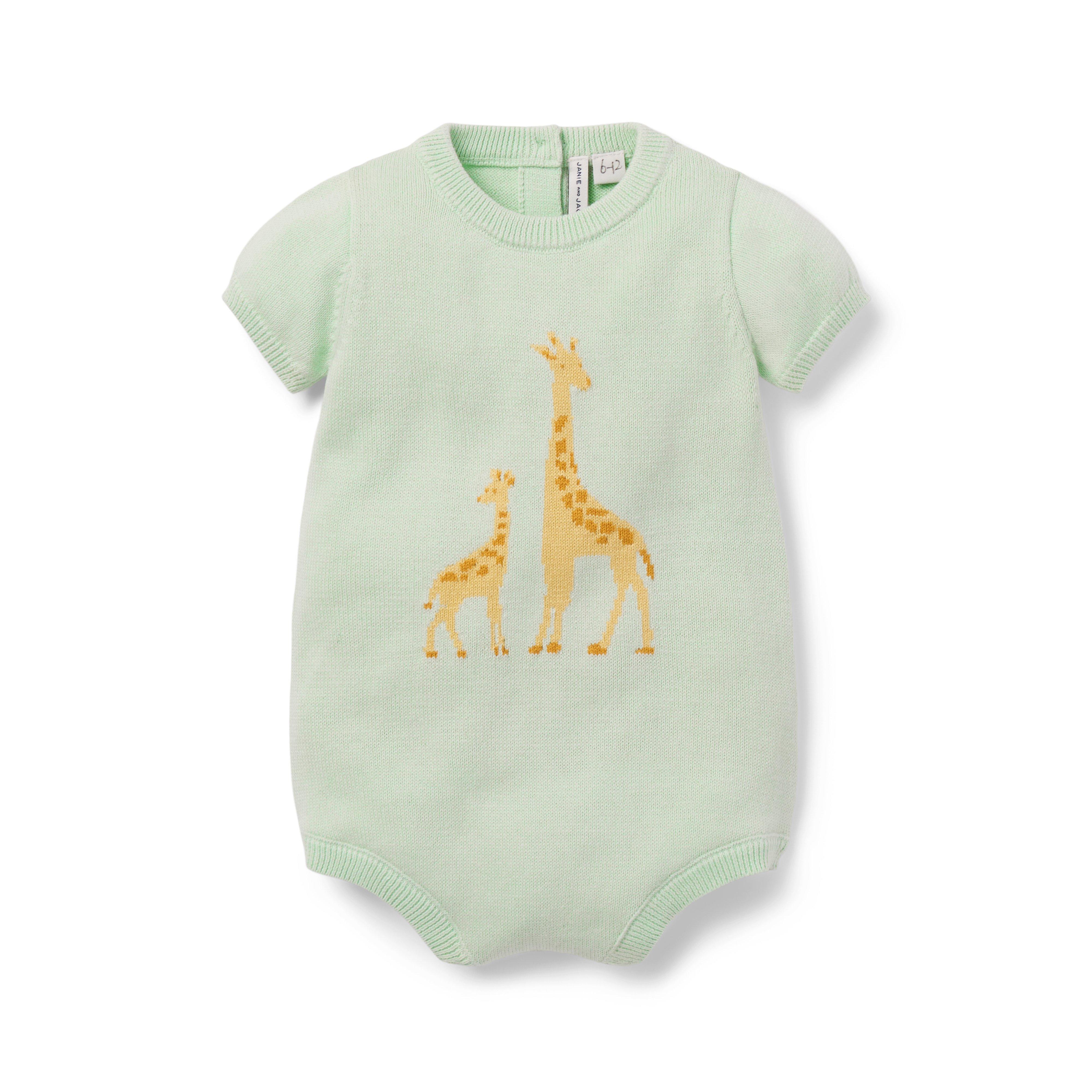 Janie and Jack Baby Giraffe Knit Romper