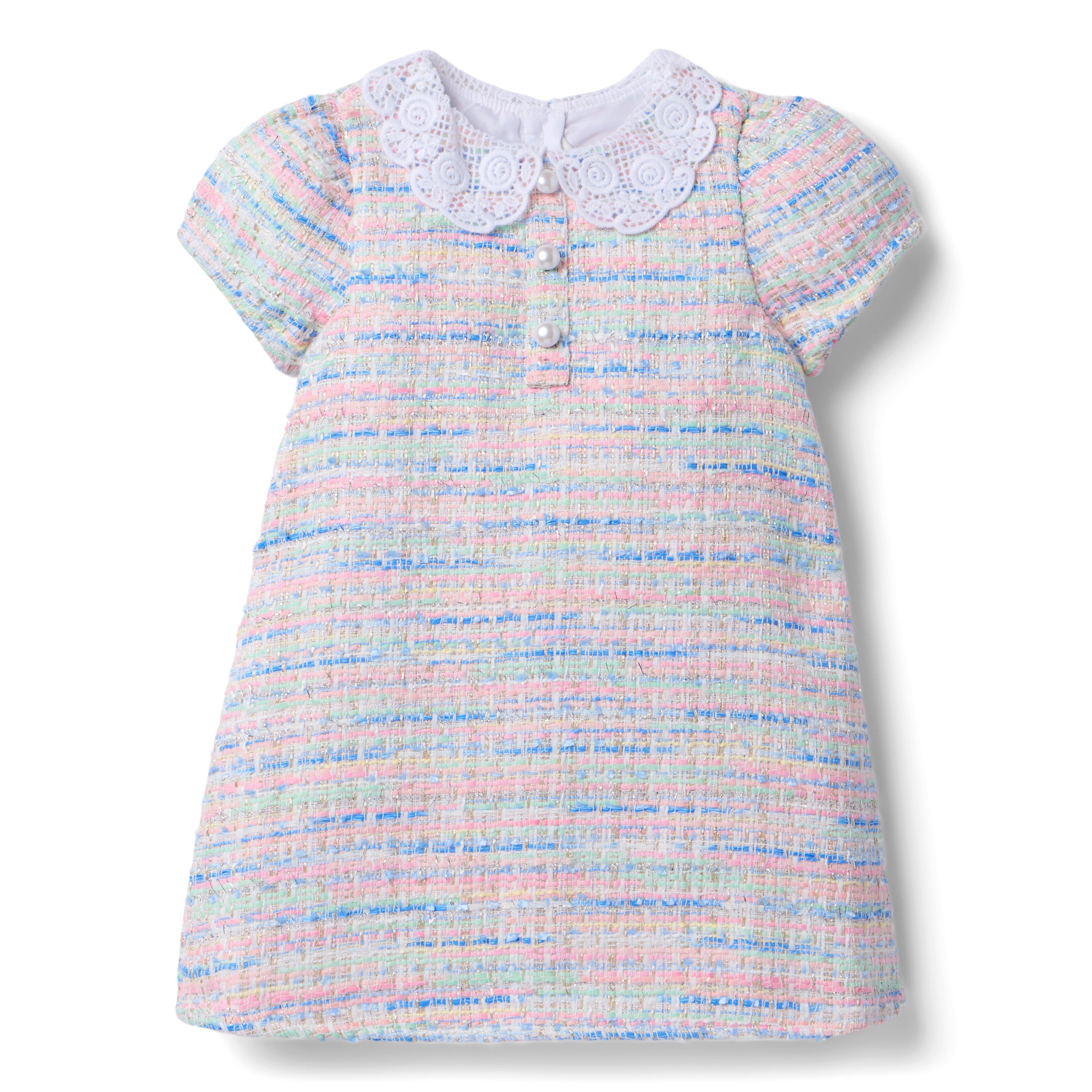 Janie and Jack The Petal Collar Tweed Dress