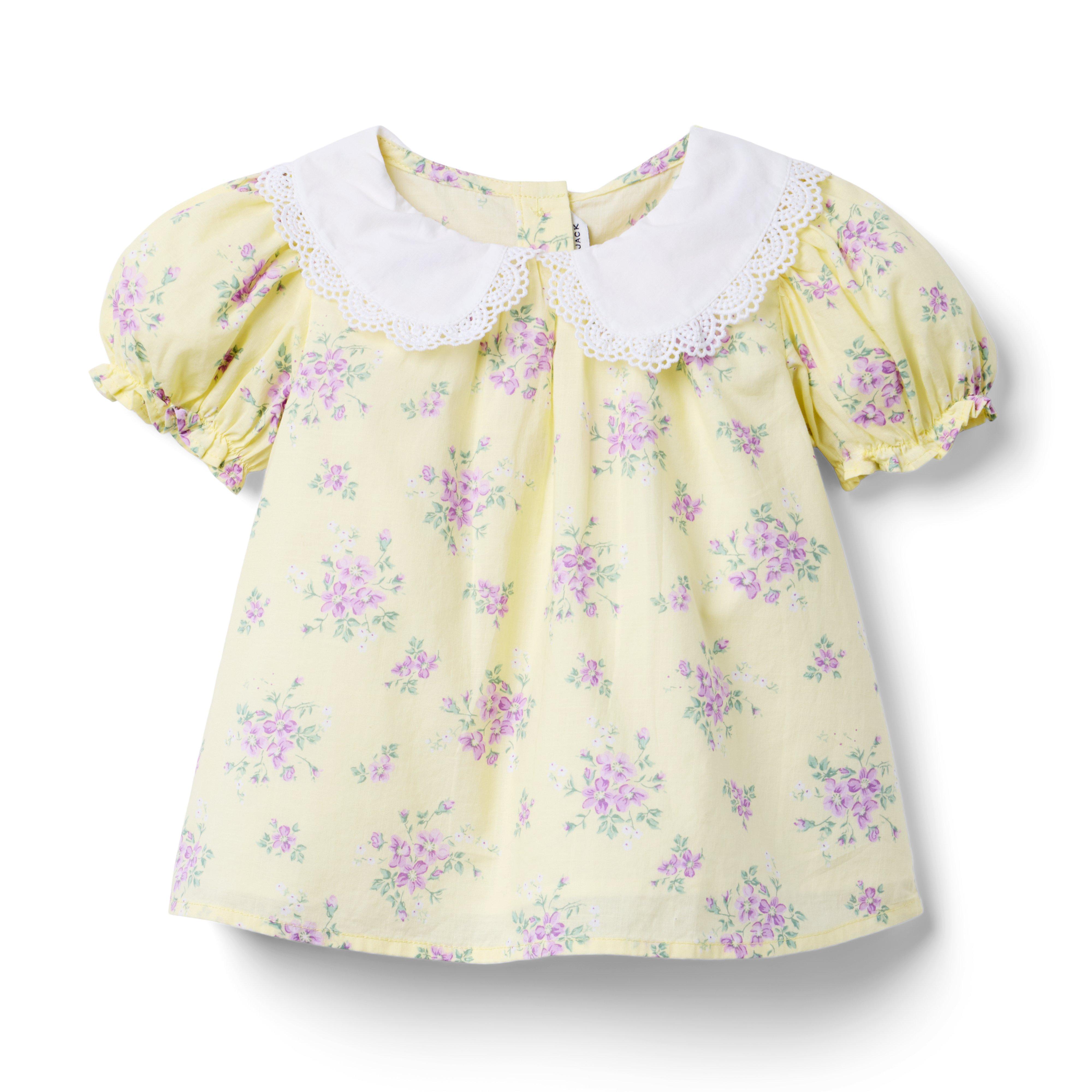 Janie and Jack Floral Lace Collared Top