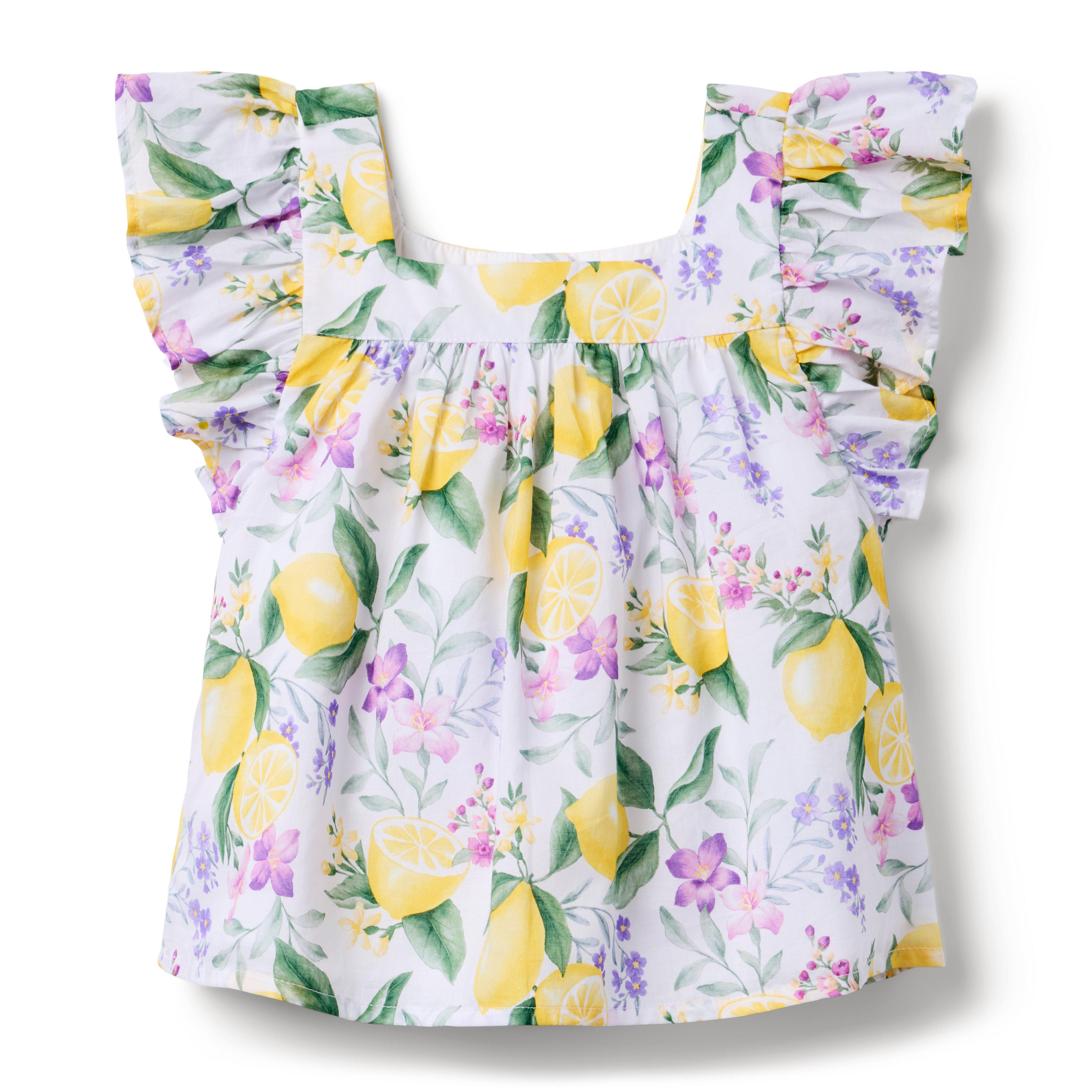 Janie and Jack Lemon Floral Top