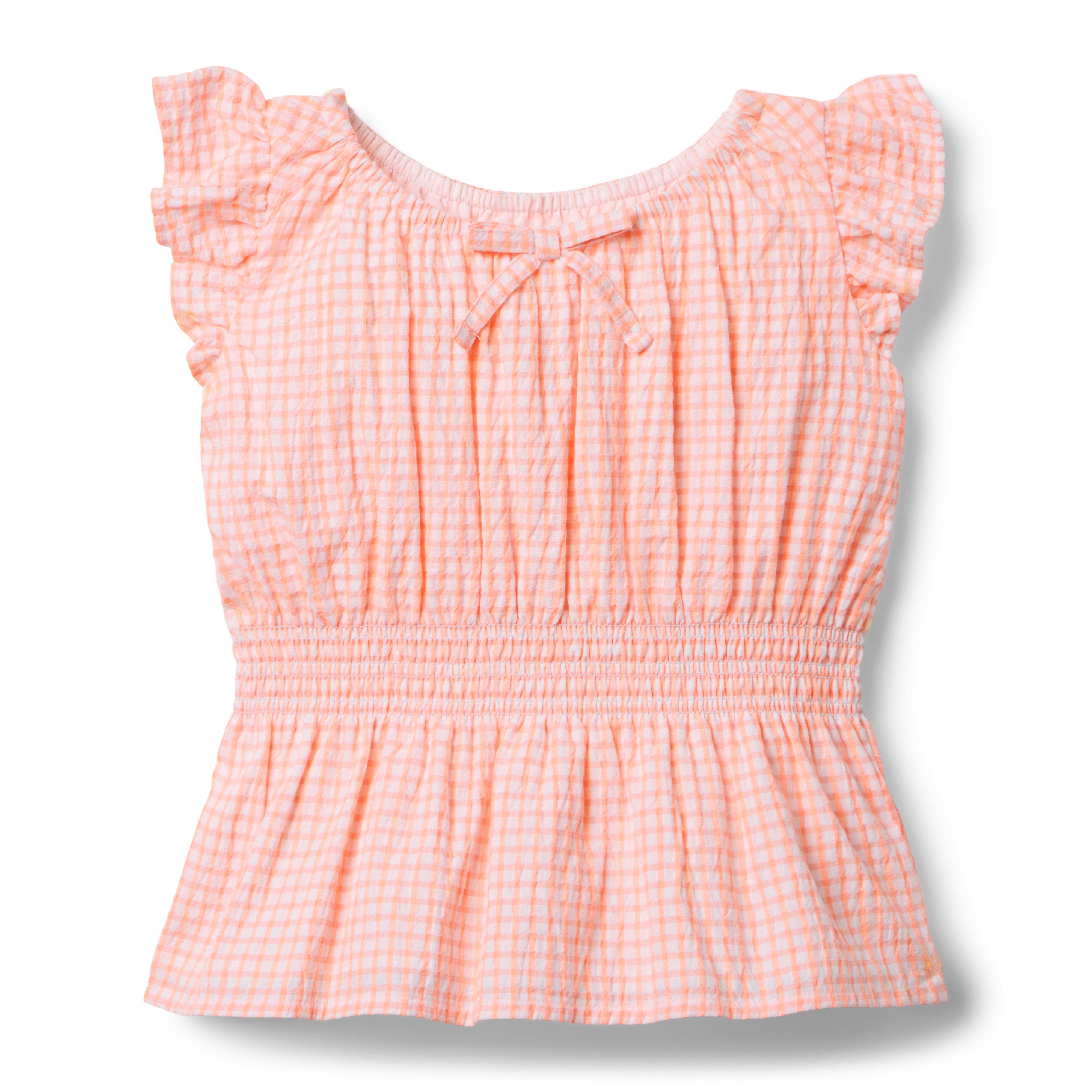 Janie and Jack Gingham Peplum Top