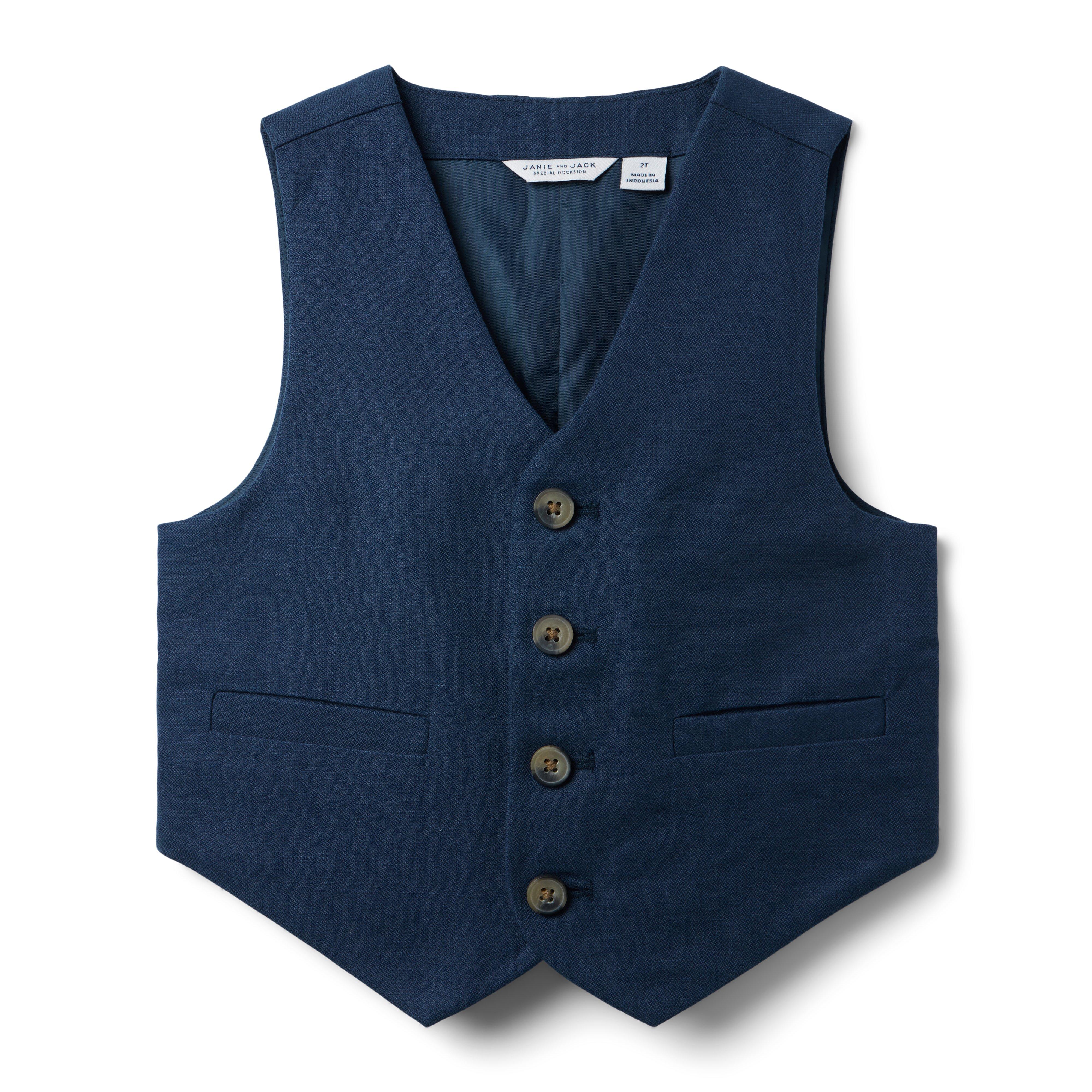 Janie and Jack Linen-Cotton Vest