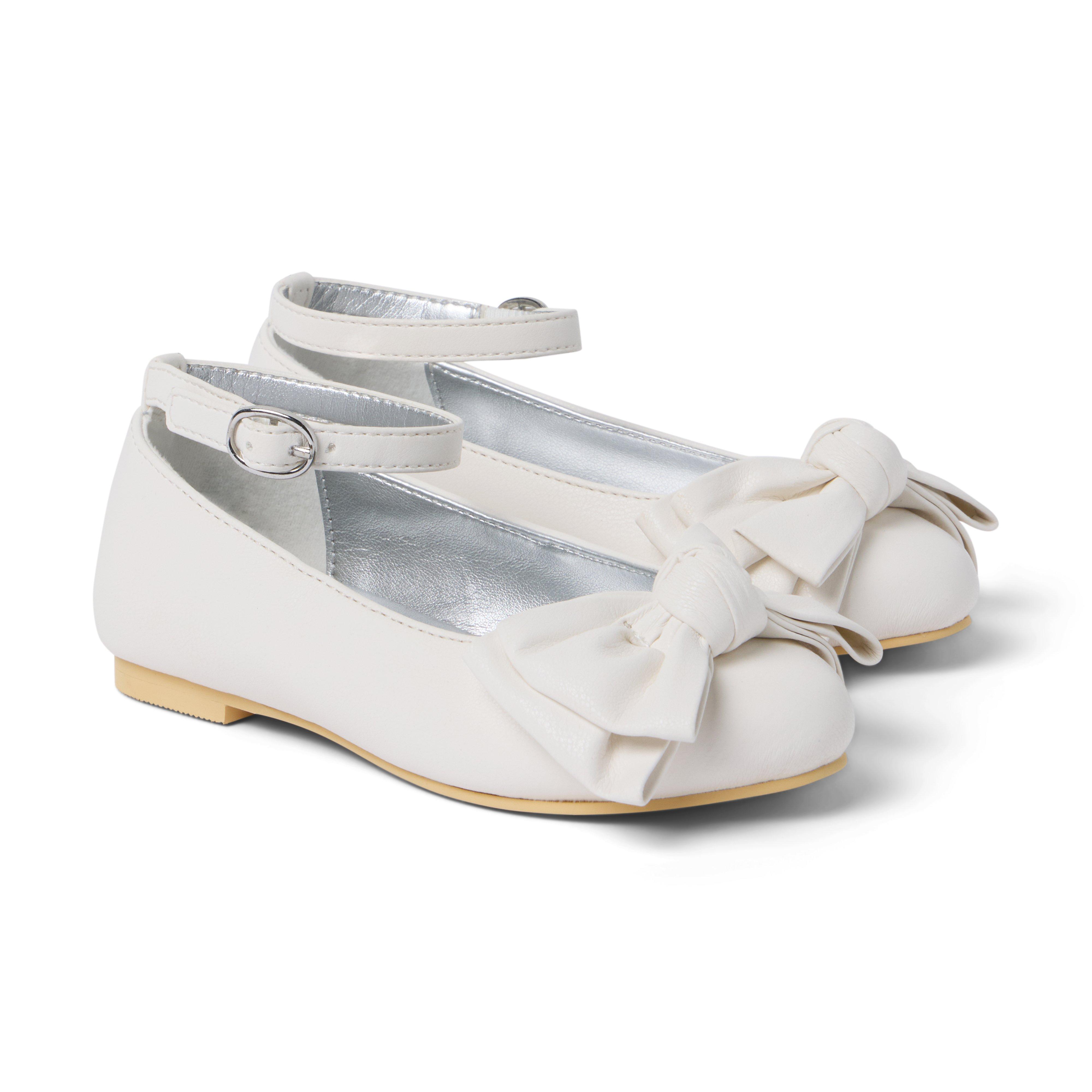 Janie and Jack Ankle Strap Bow Ballet Flat