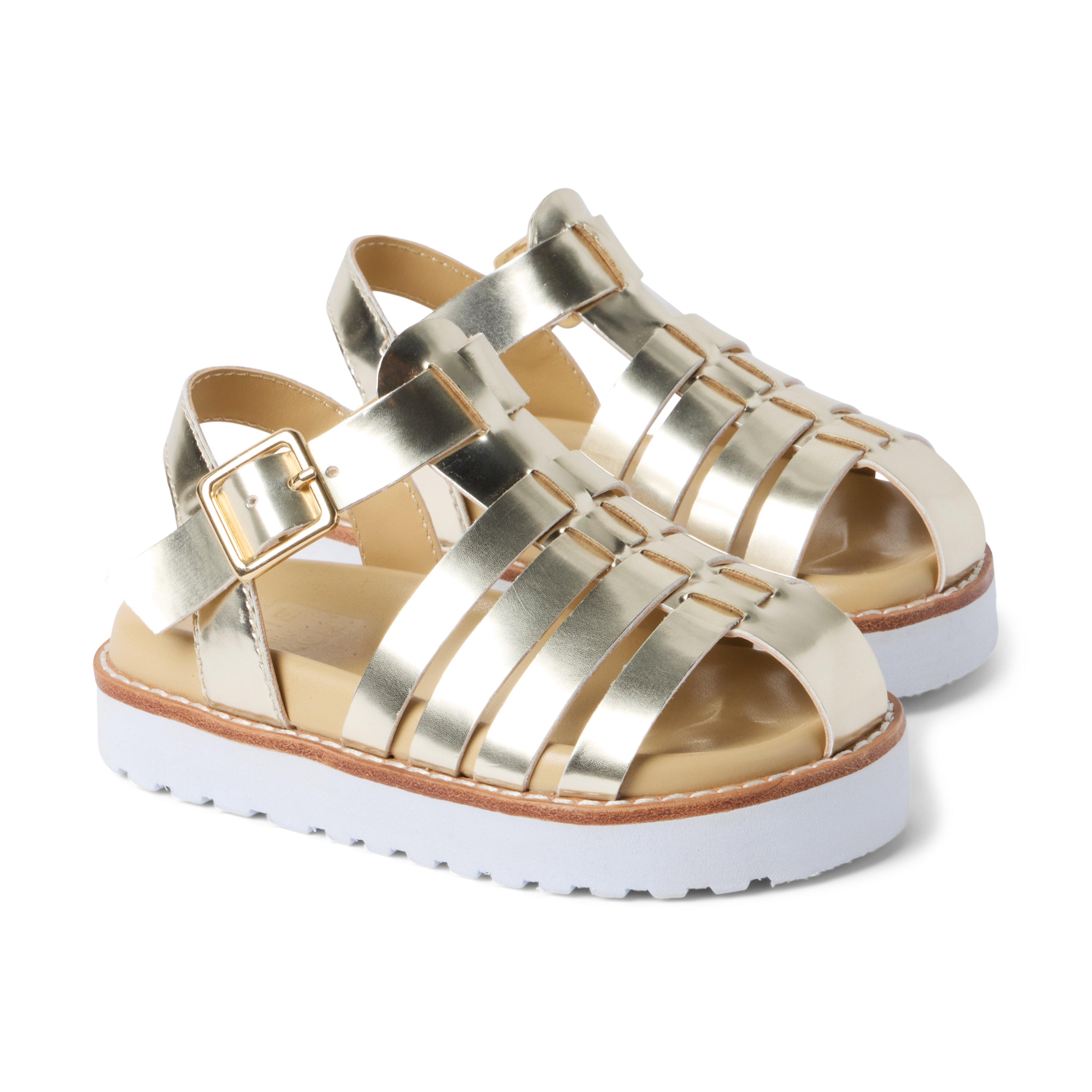 Janie and Jack Metallic Fisherman Sandal