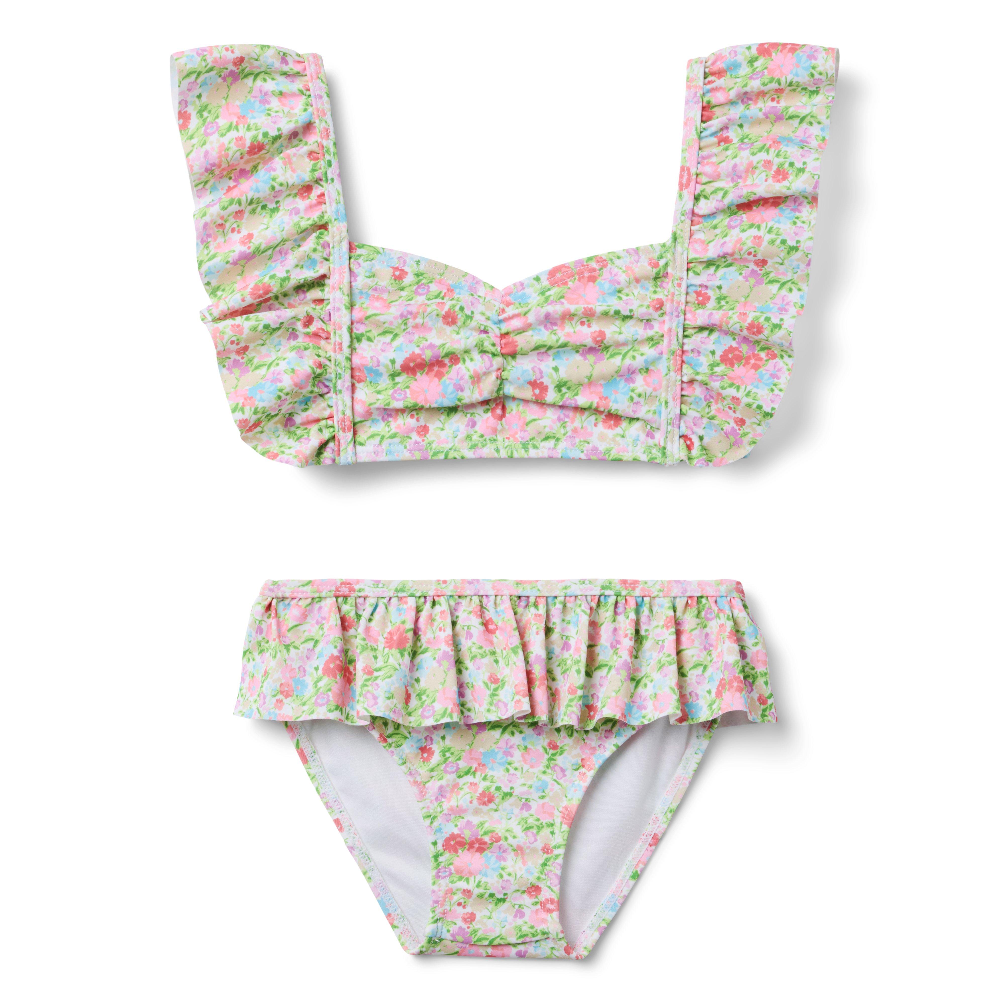 Janie and Jack Recycled Ditsy Floral Ruffle 2-Piece Swimsuit