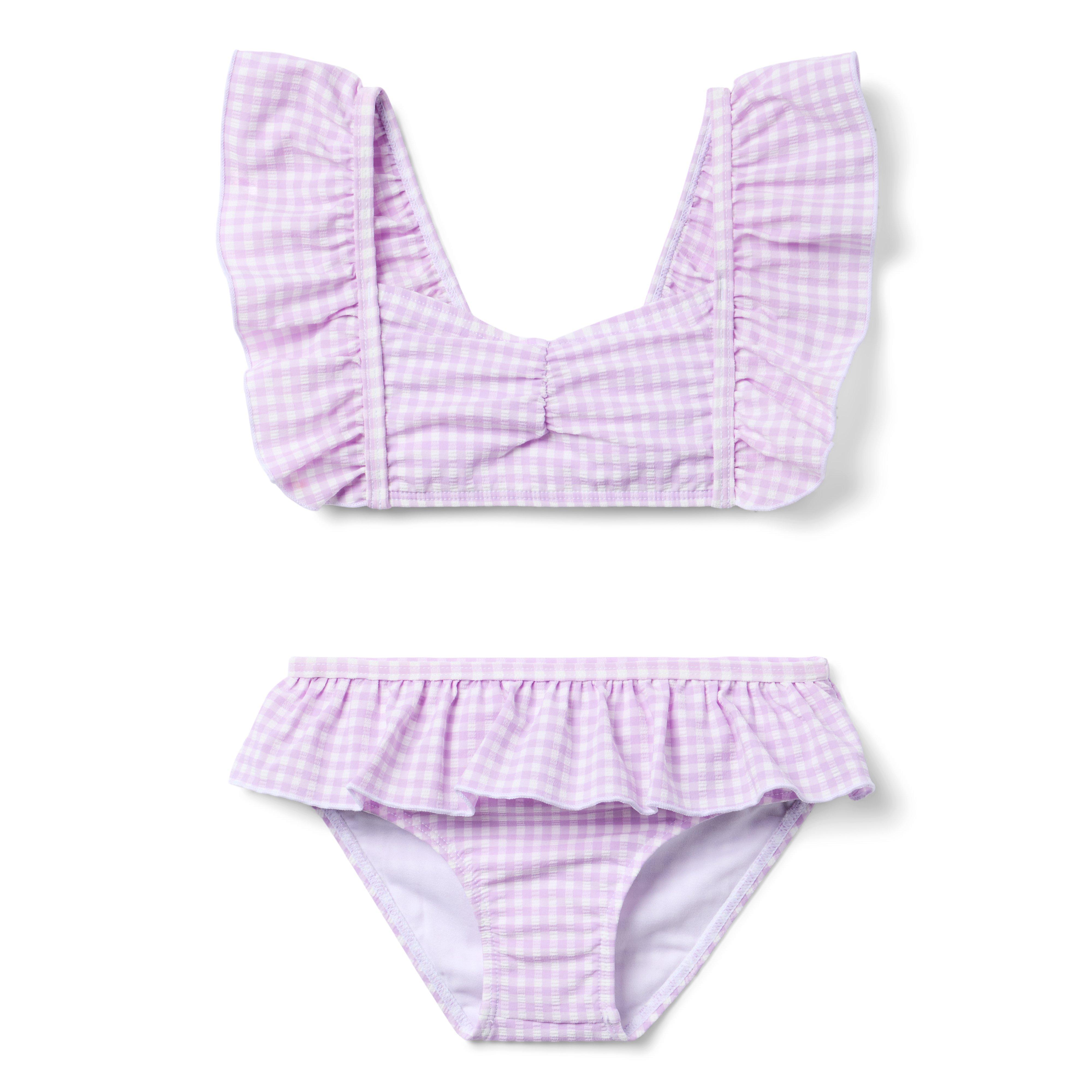 Janie and Jack Recycled Gingham Ruffle 2-Piece Swimsuit