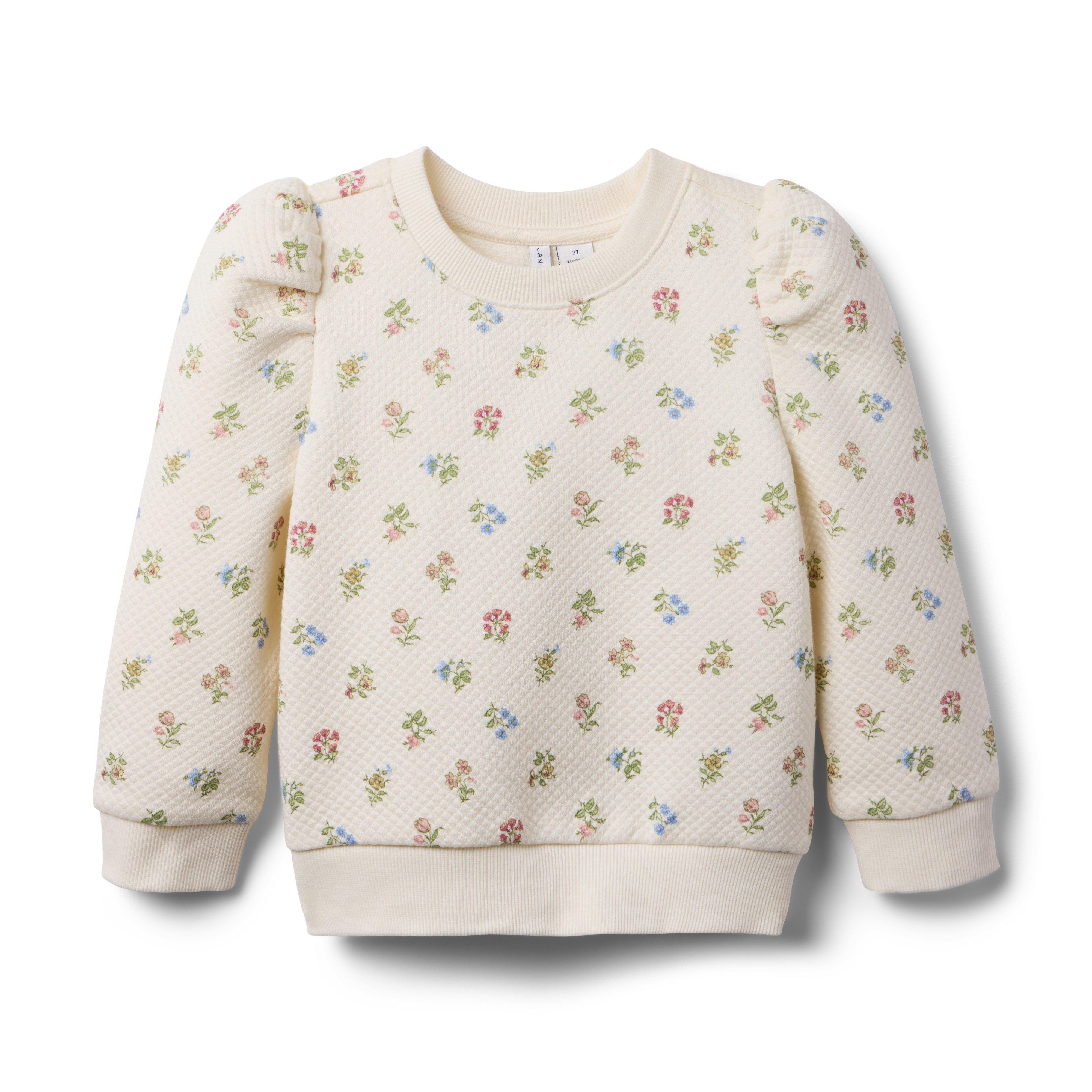 Janie and Jack Floral Quilted Sweatshirt