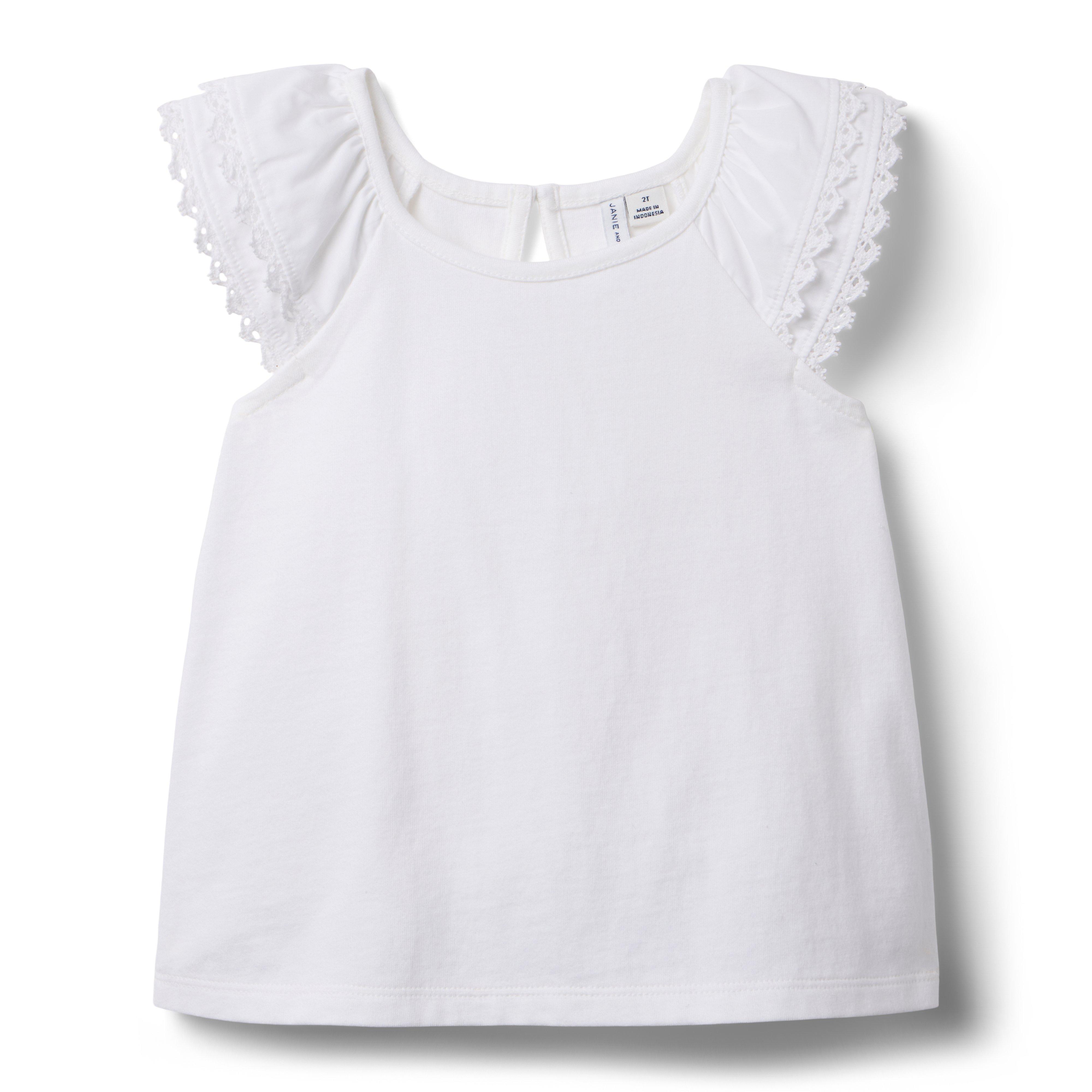 Janie and Jack Lace Trim Top