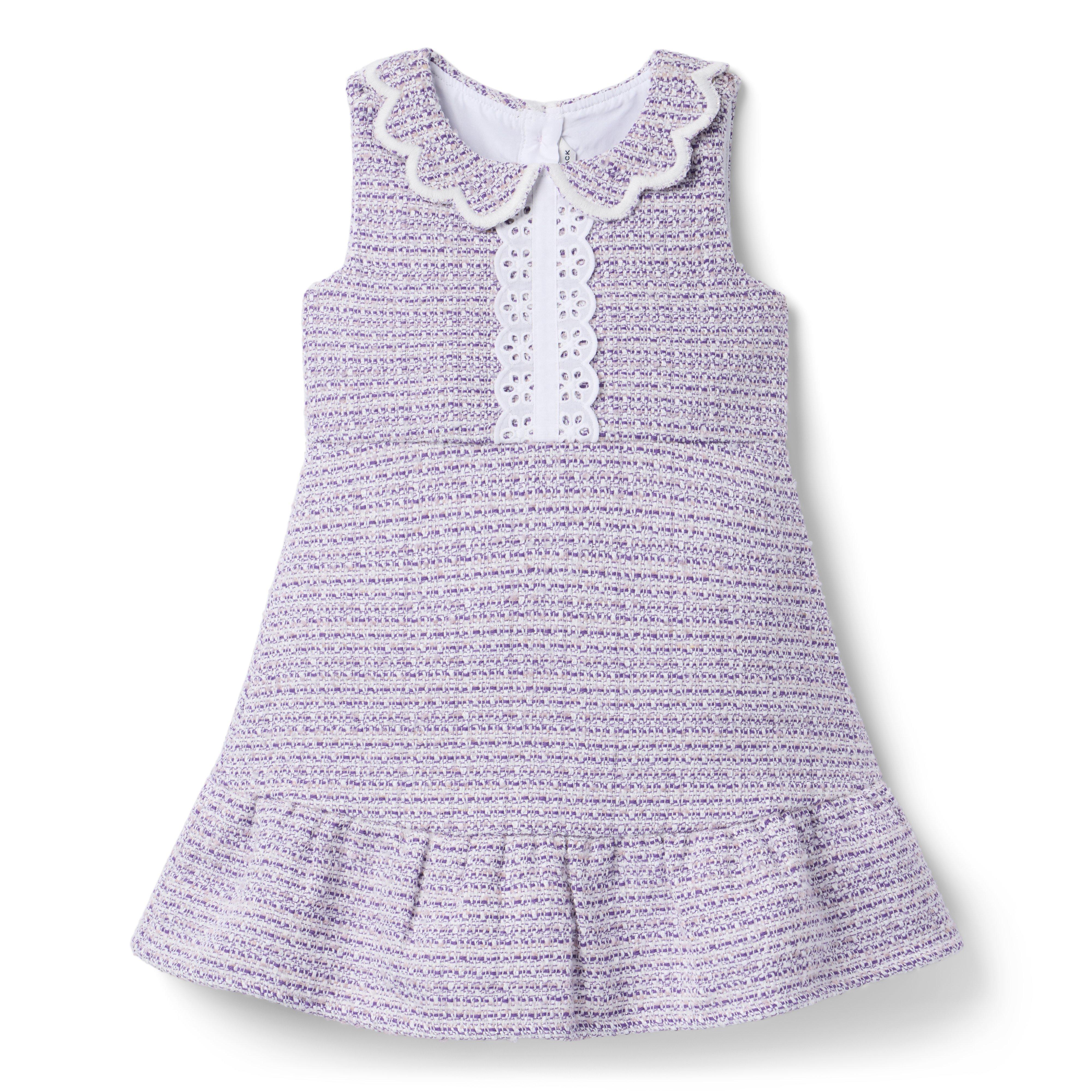 Janie and Jack Tweed Scalloped Collar Dress
