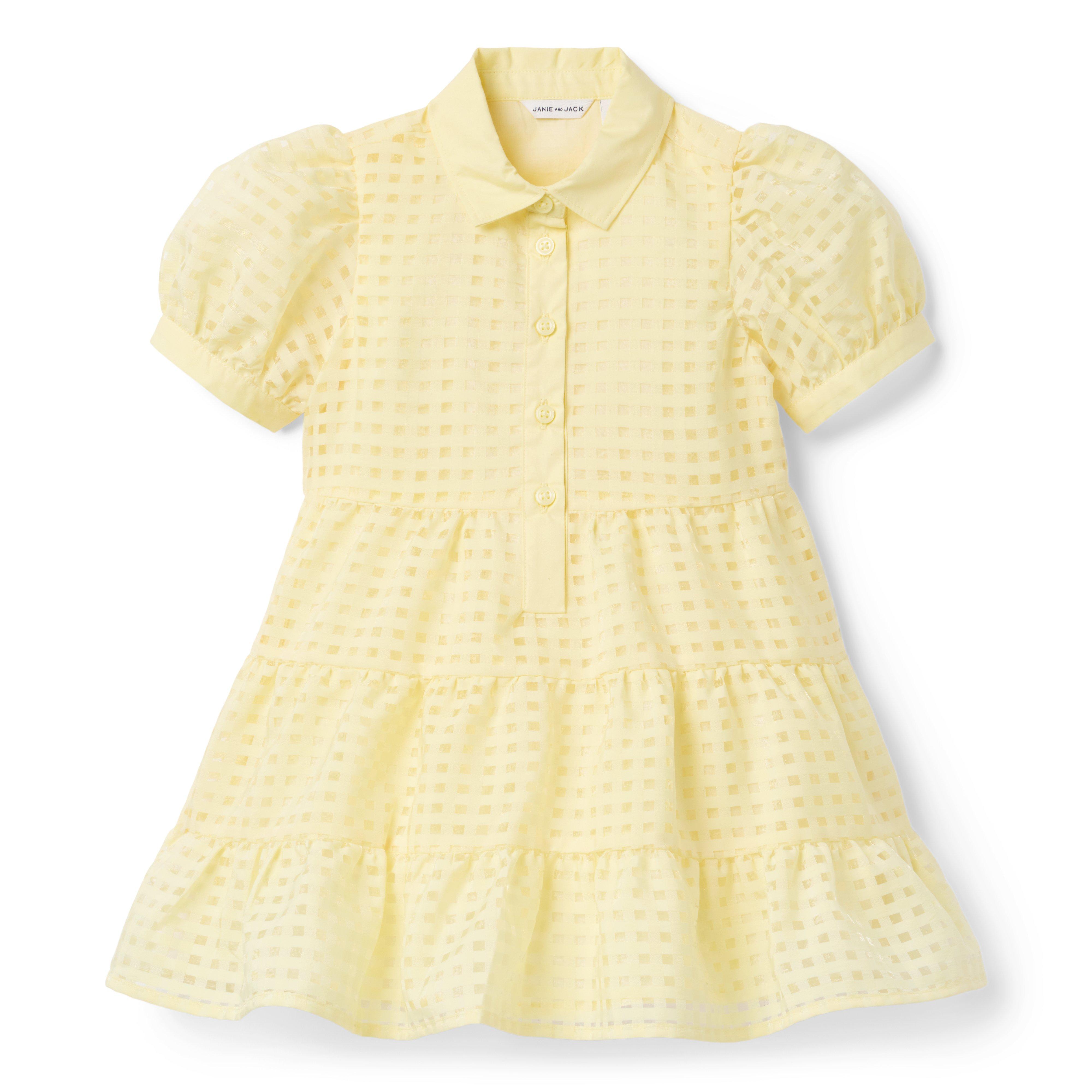 Janie and Jack Checked Organza Dress