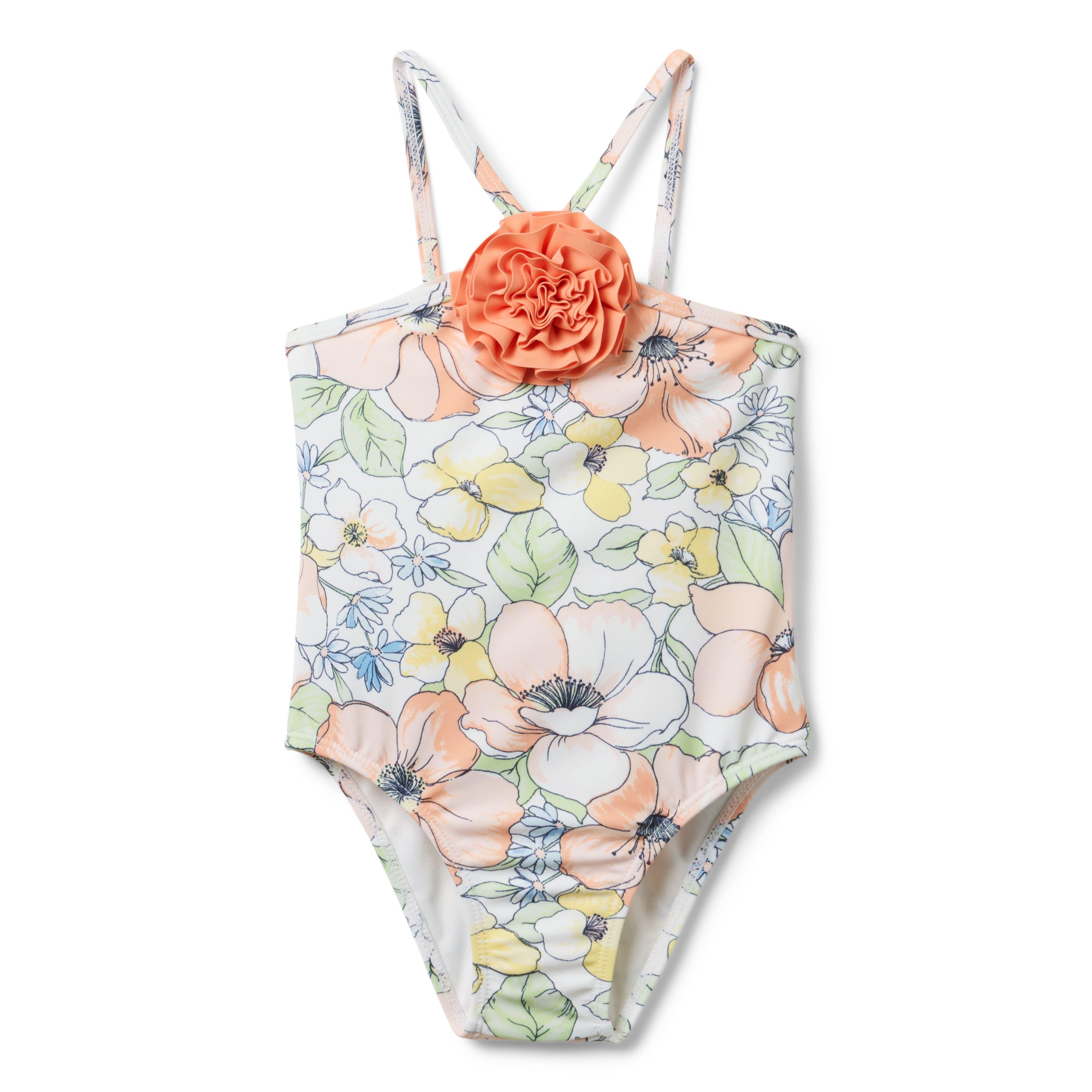 Janie and Jack Recycled Floral Rosette Swimsuit