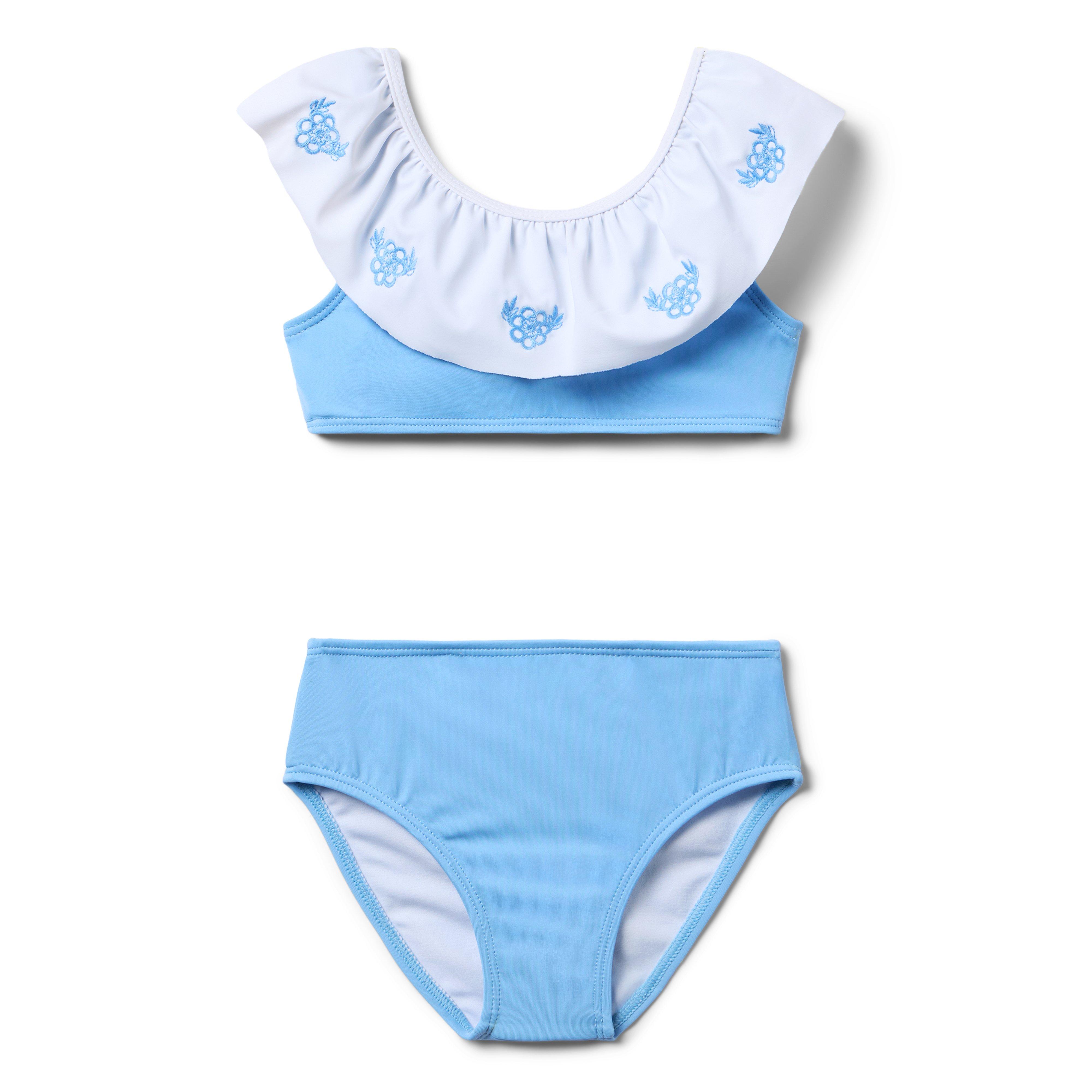 Janie and Jack Recycled Embroidered Floral 2-Piece Swimsuit