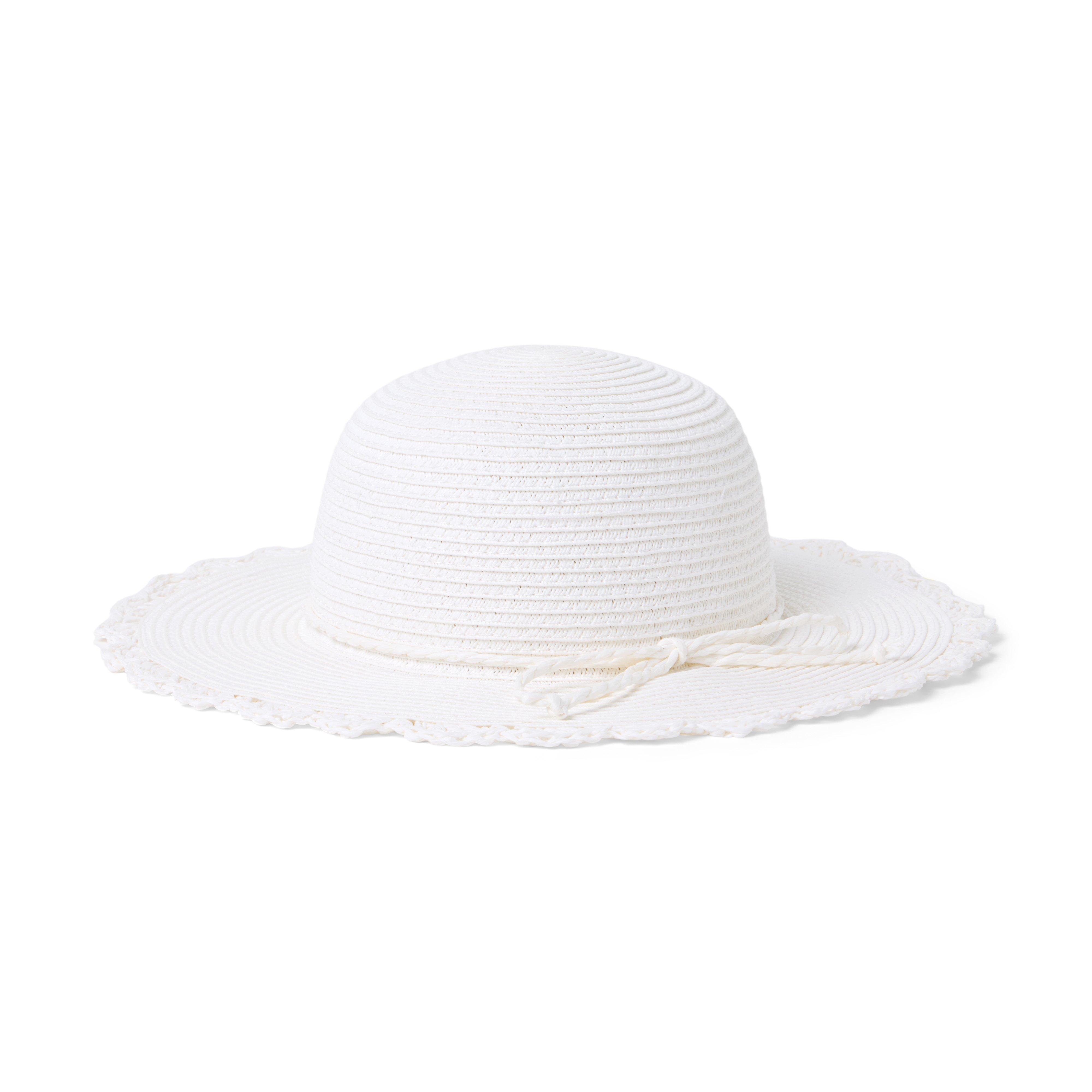 Janie and Jack Crochet Brim Straw Sun Hat