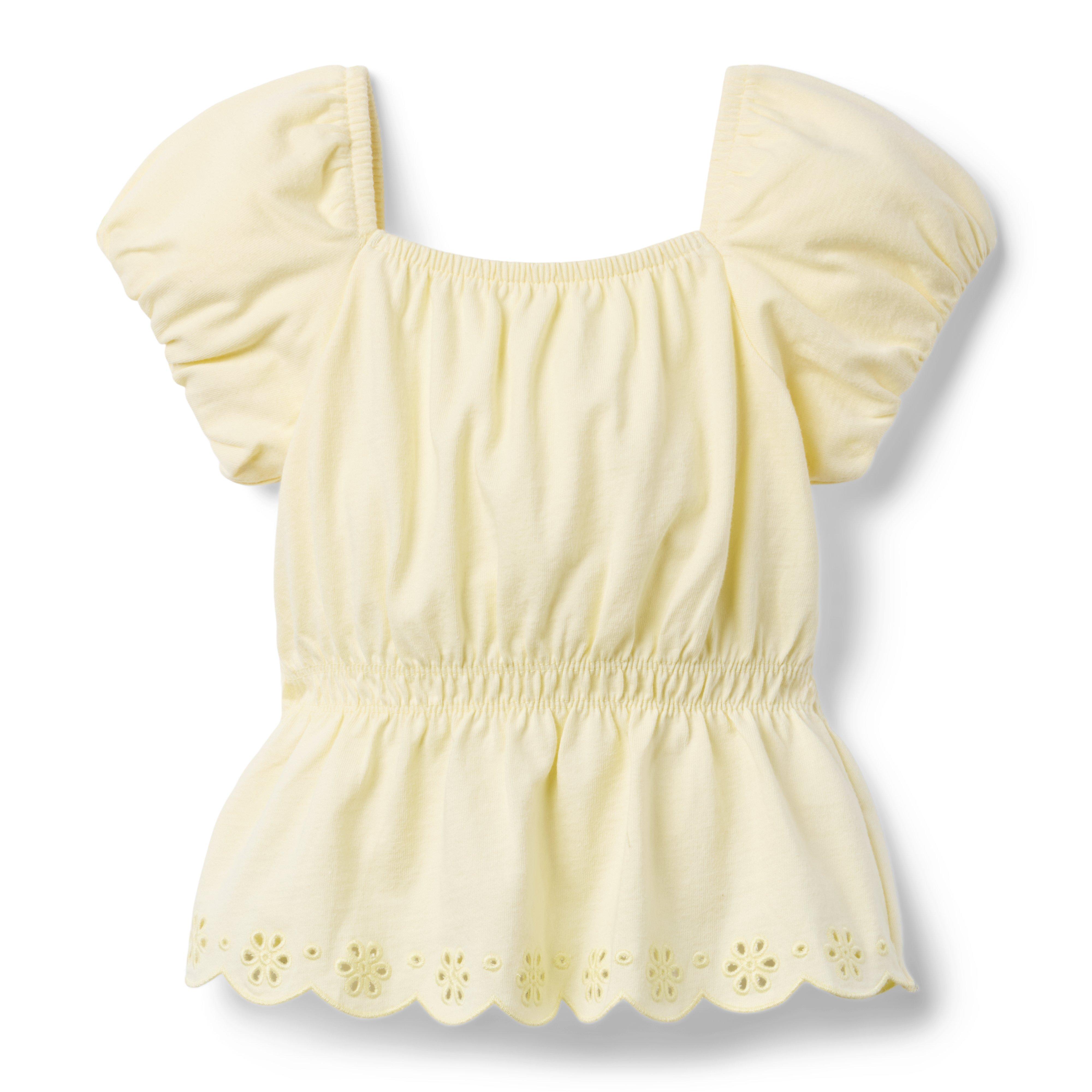 Janie and Jack Puff Sleeve Peplum Top