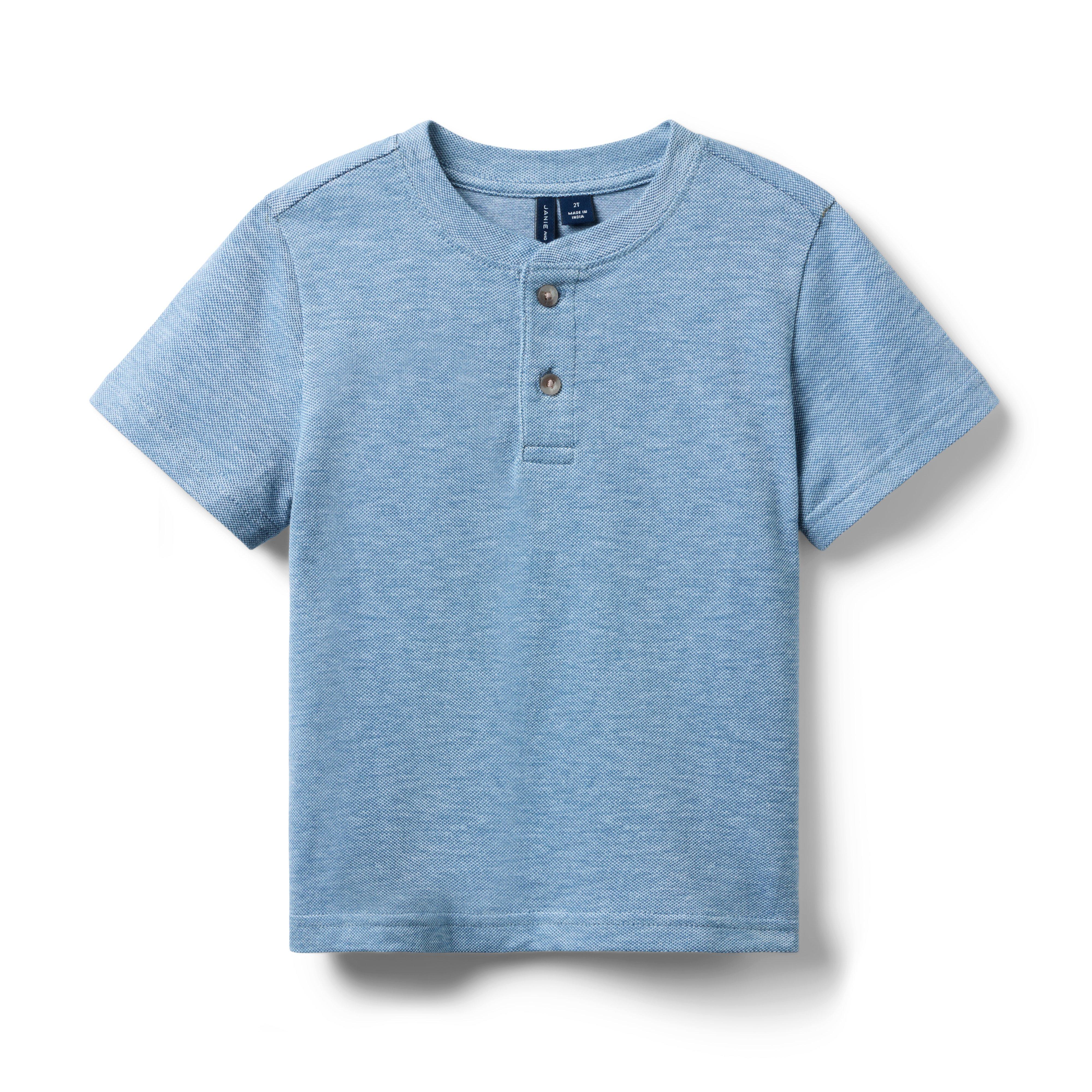 Janie and Jack Pique Henley Tee