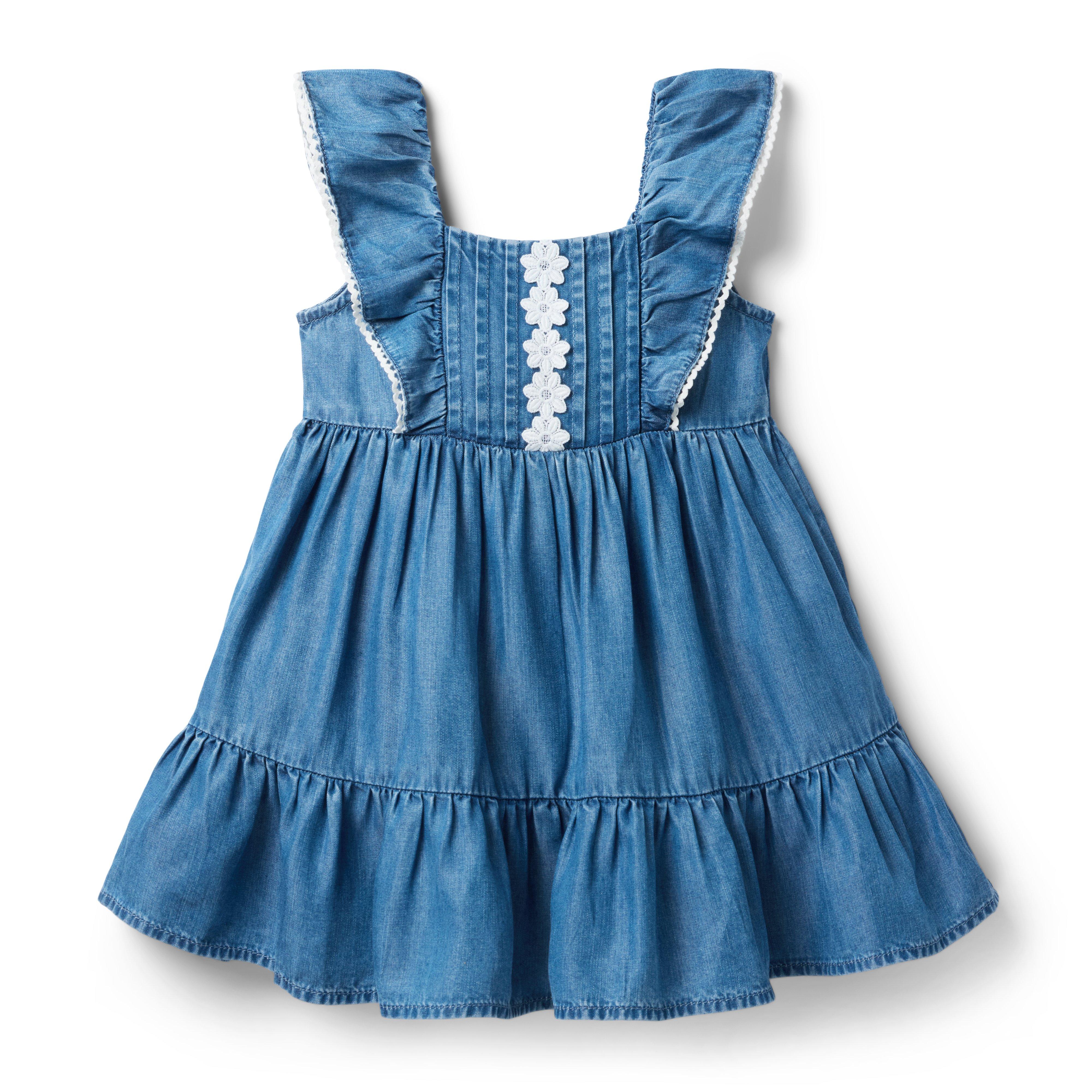 Janie and Jack Denim Ruffle Dress