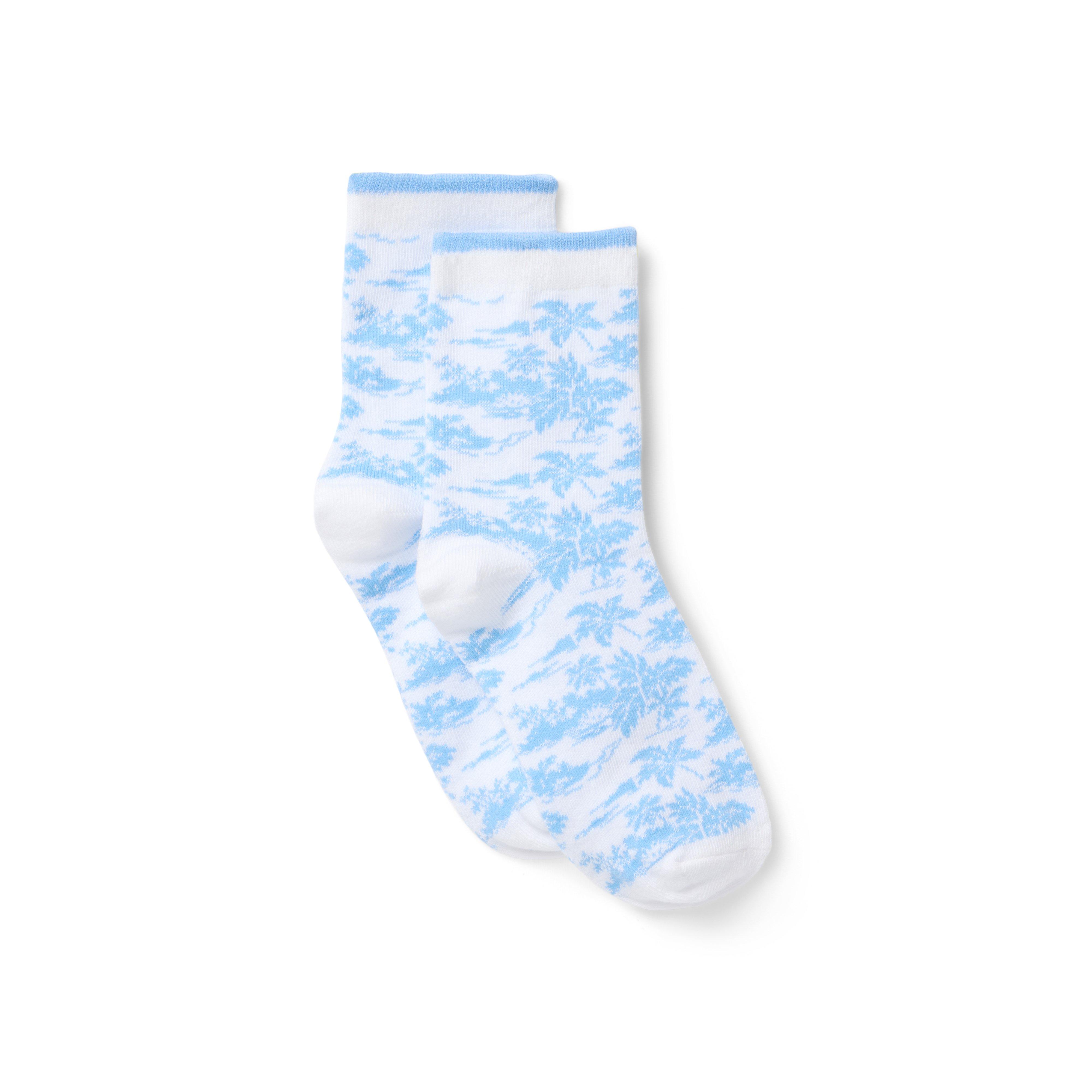 Janie and Jack Island Toile Sock