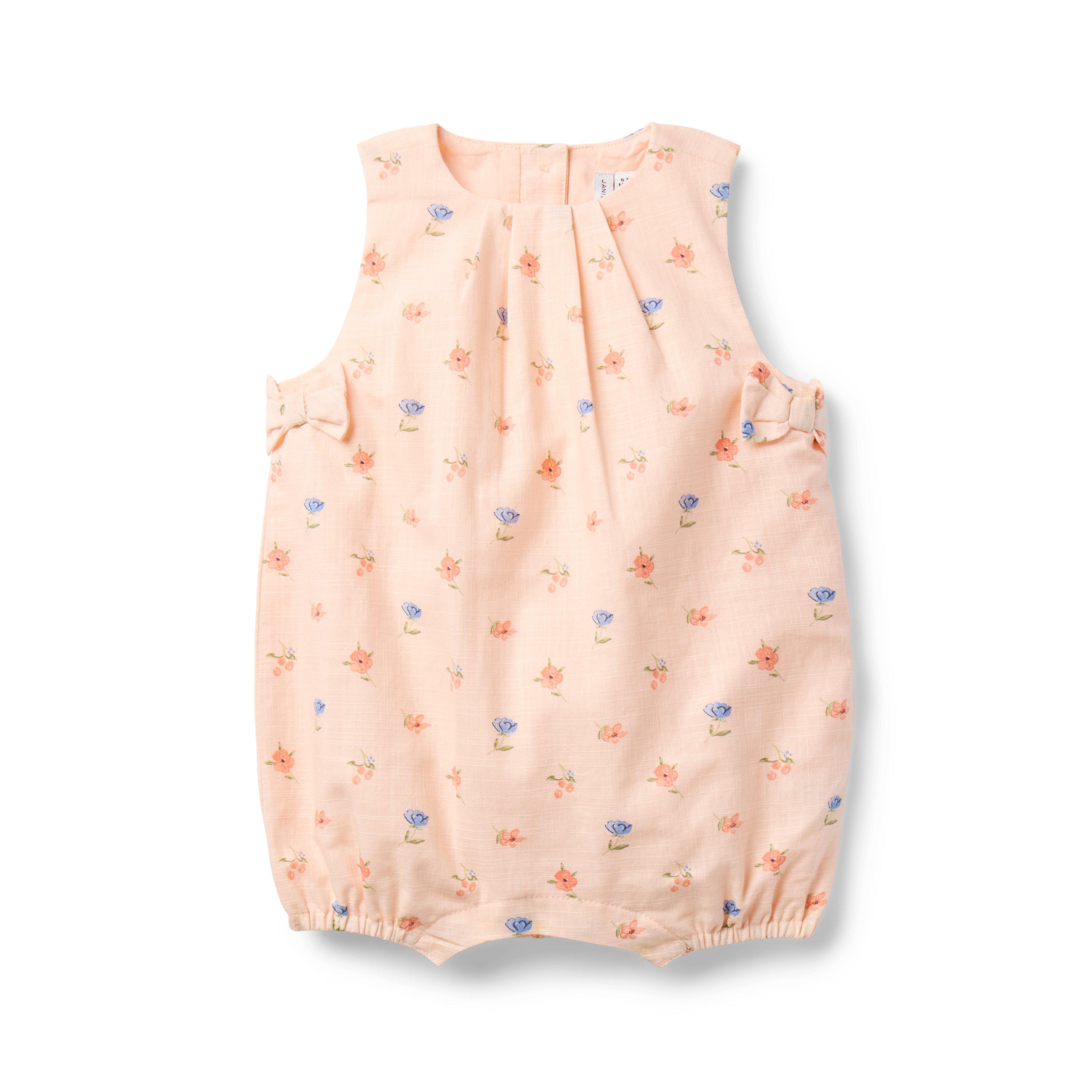 Janie and Jack Baby Floral Bow Romper