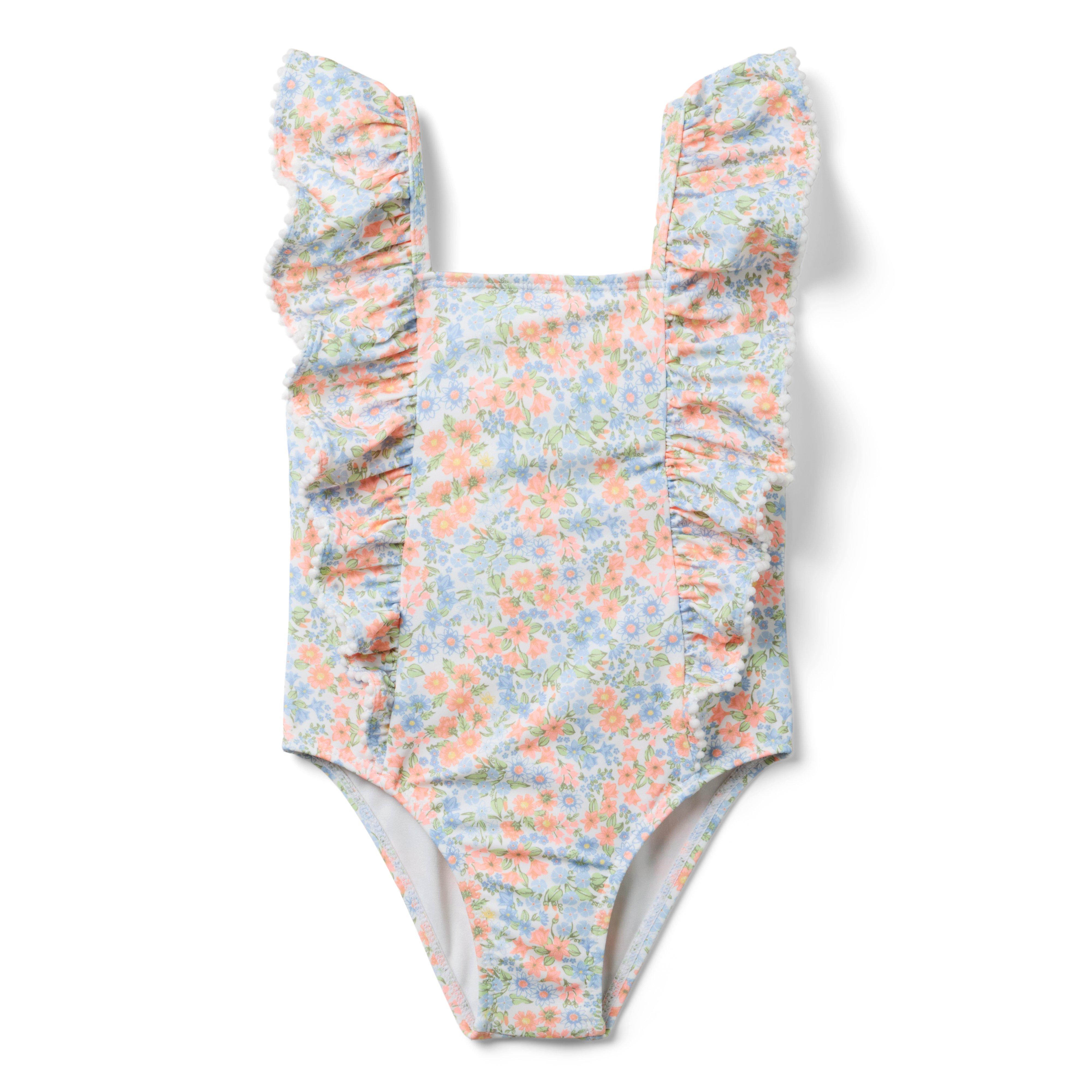 Janie and Jack Recycled Ditsy Floral Ruffle Swimsuit